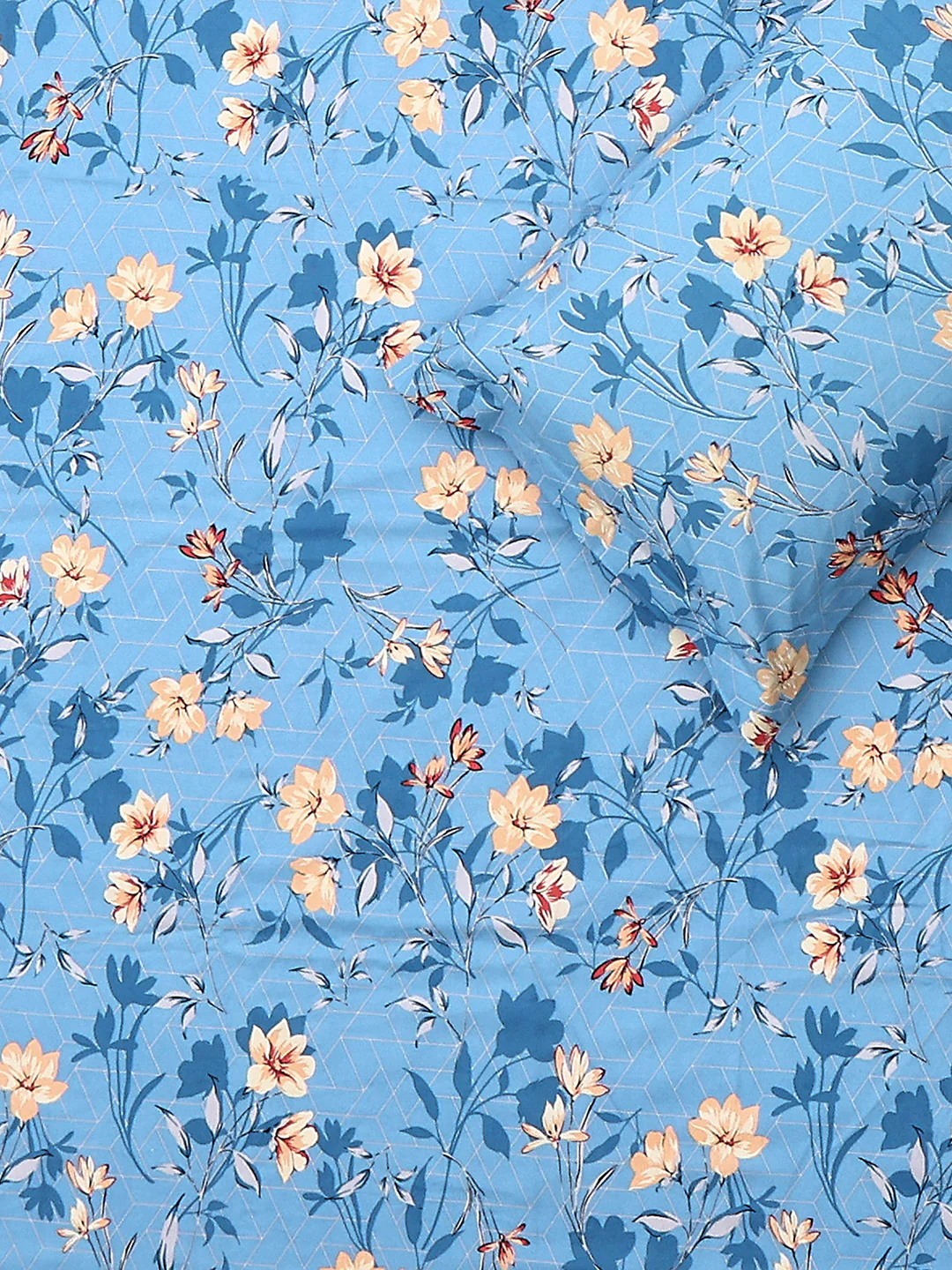 104 TC 100% Cotton Double Bed 1 Bedsheet with 2 Pillow Cover (Samriddhi) - Image 5