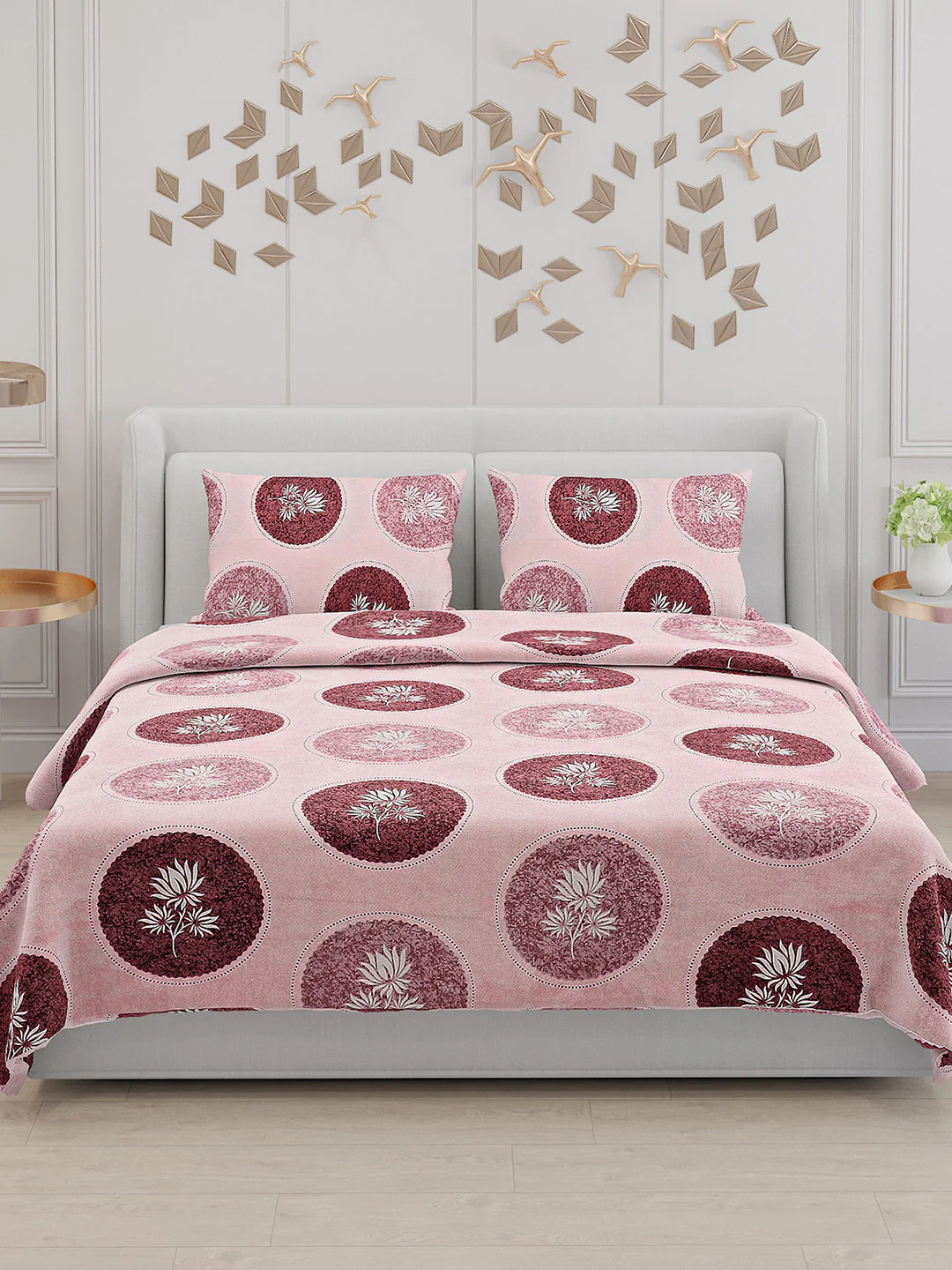 104 TC Cotton Double Bed Bedsheet with 2 Pillow Covers - Updated - Updated - Updated - Image 4