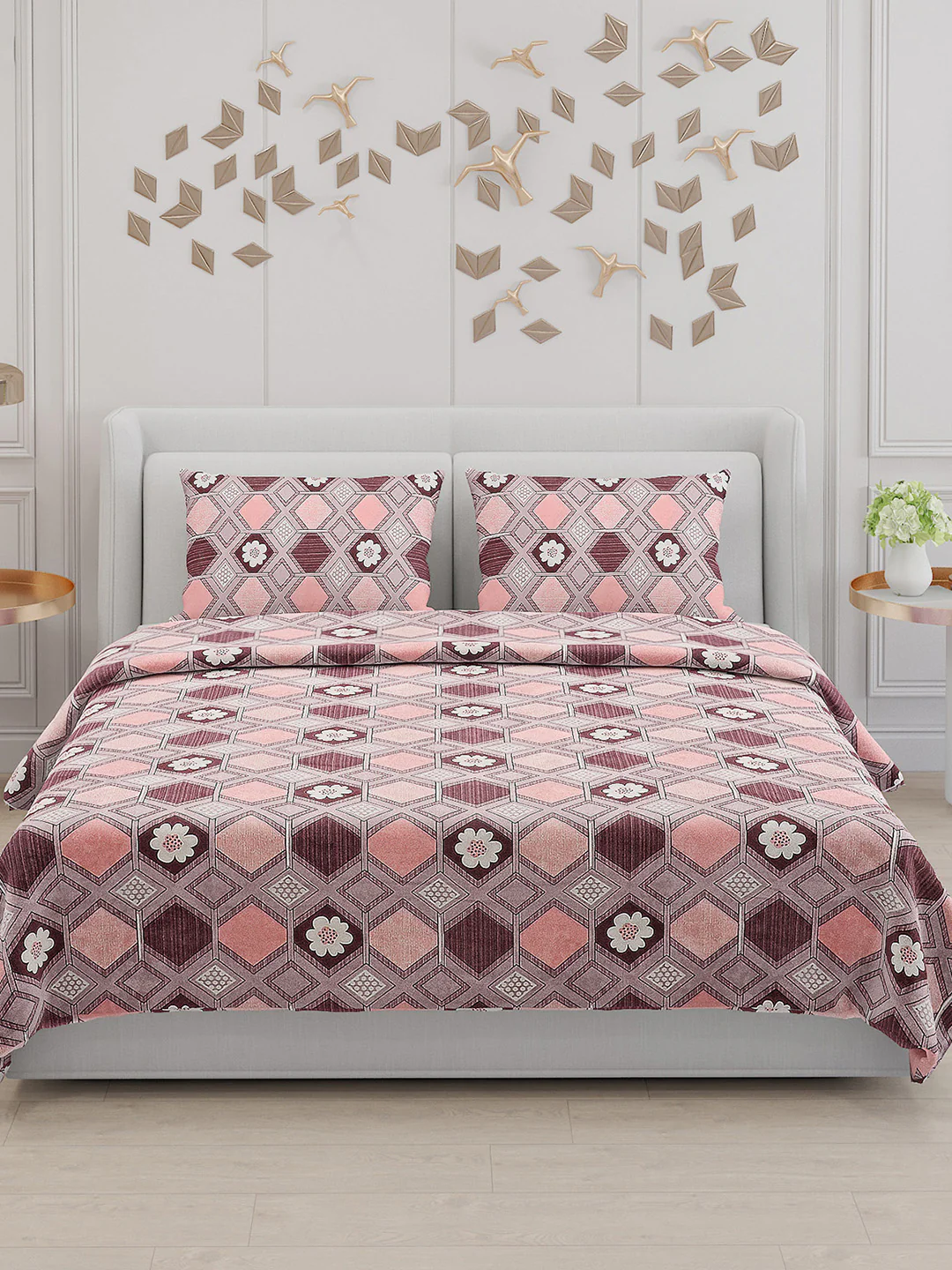 104 TC Cotton Double Bed Bedsheet with 2 Pillow Covers - Updated - Updated - Updated - Image 3
