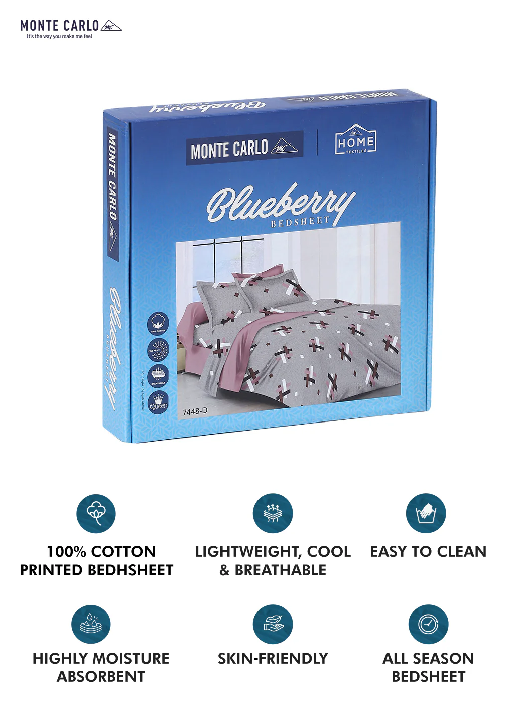 104 TC Cotton Double Bed Bedsheet with 2 Pillow Covers - Updated - Updated - Updated - Image 10