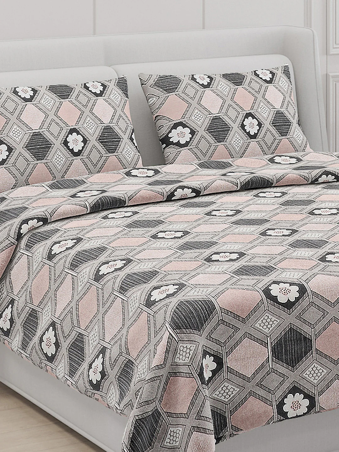 104 TC Cotton Double Bed Bedsheet with 2 Pillow Covers - Updated - Updated - Image 5