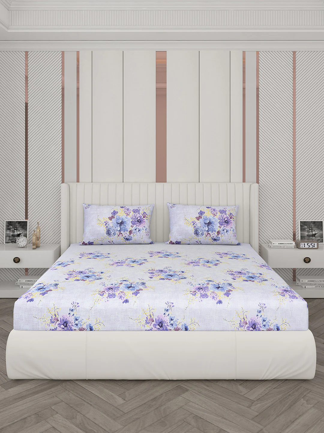 104 TC Cotton Double Bedsheet with 2 Pillow Covers - Updated - Updated - Image 3