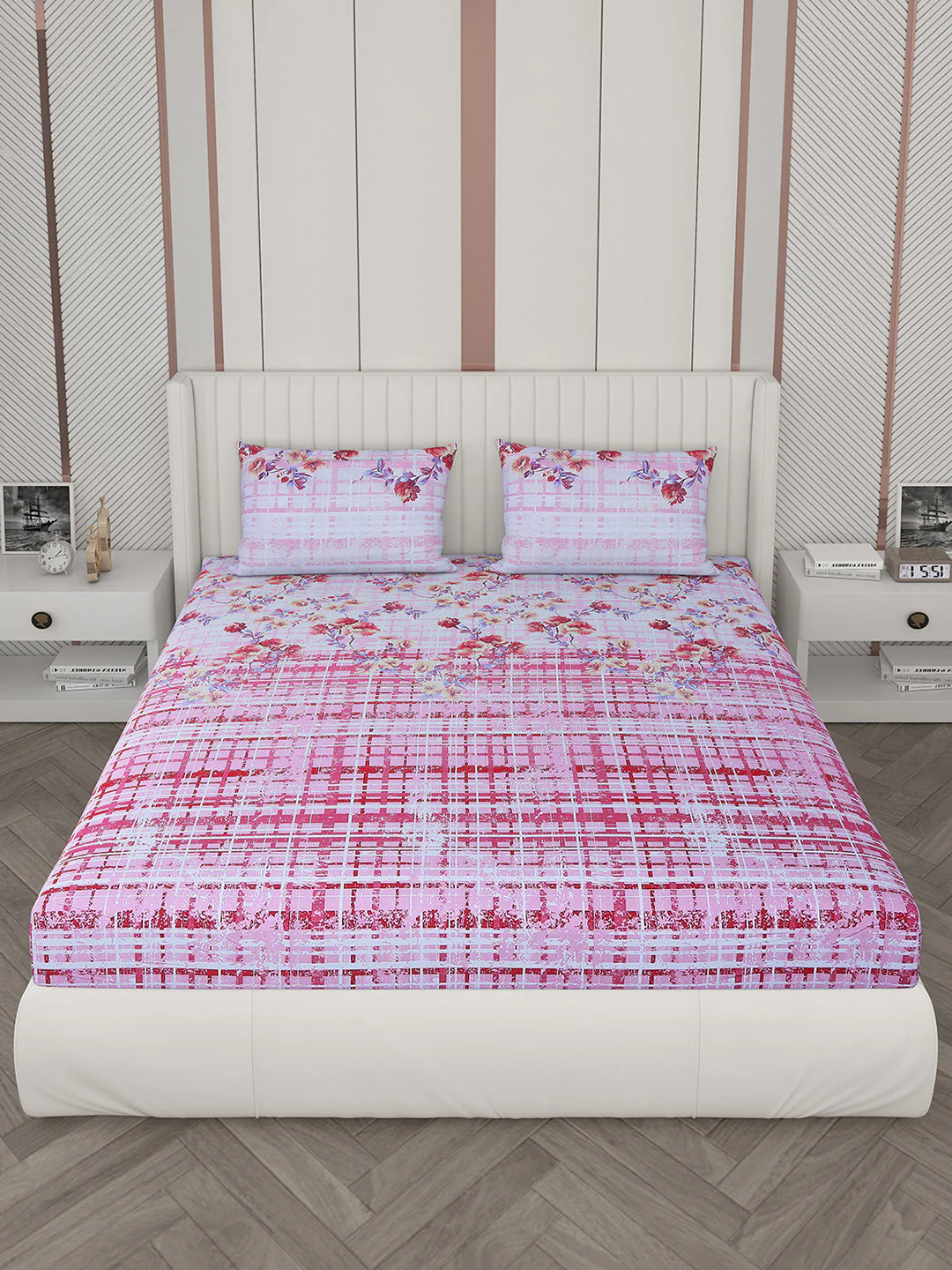 104 TC Cotton Double Bedsheet with 2 Pillow Covers - Updated - Updated - Updated - Image 3