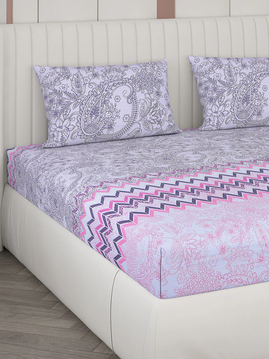 104 TC Cotton Double Bedsheet with 2 Pillow Covers - Updated - Updated - Updated - Image 4