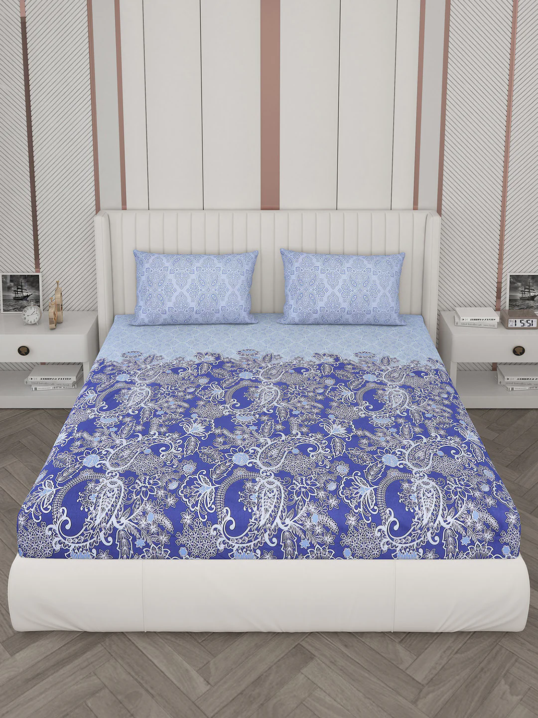 104 TC Cotton Double Bedsheet with 2 Pillow Covers - Updated - Updated - Updated - Image 2