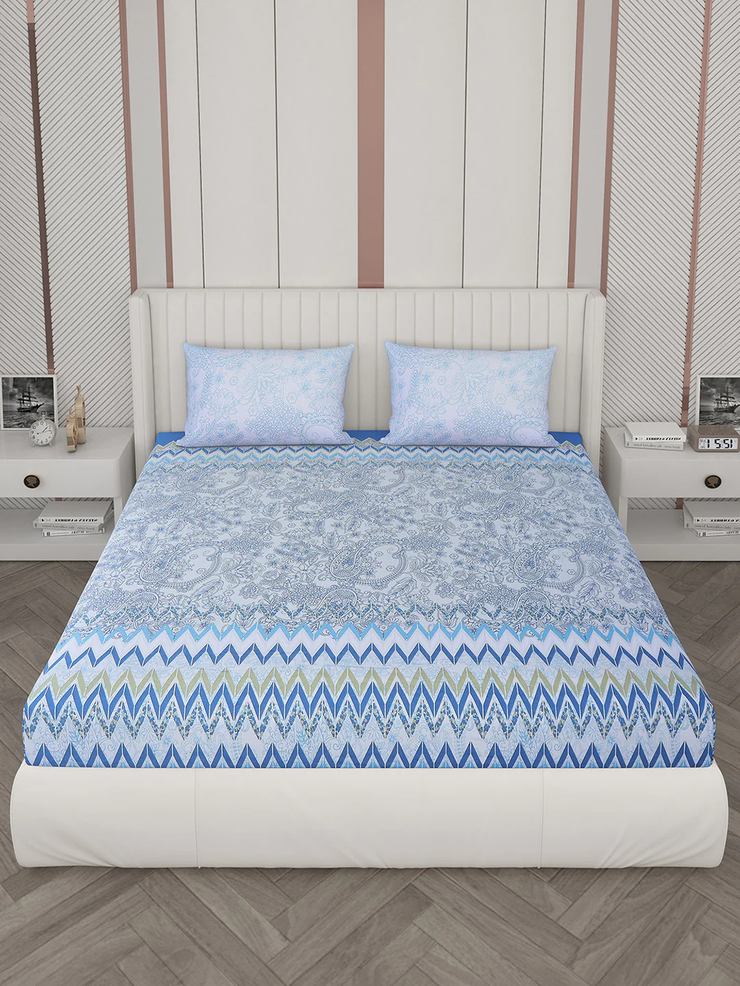 104 TC Cotton Double Bedsheet with 2 Pillow Covers - Updated - Updated - Updated - Image 2