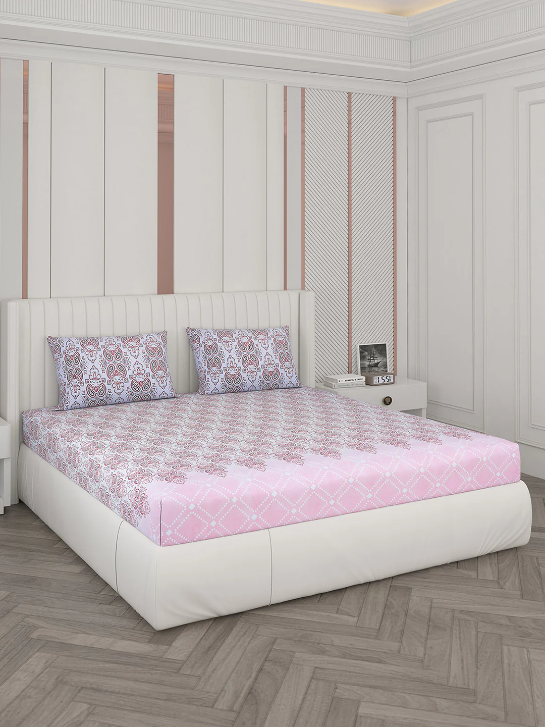 104 TC Cotton Double Bedsheet with 2 Pillow Covers - Updated - Updated - Image 2