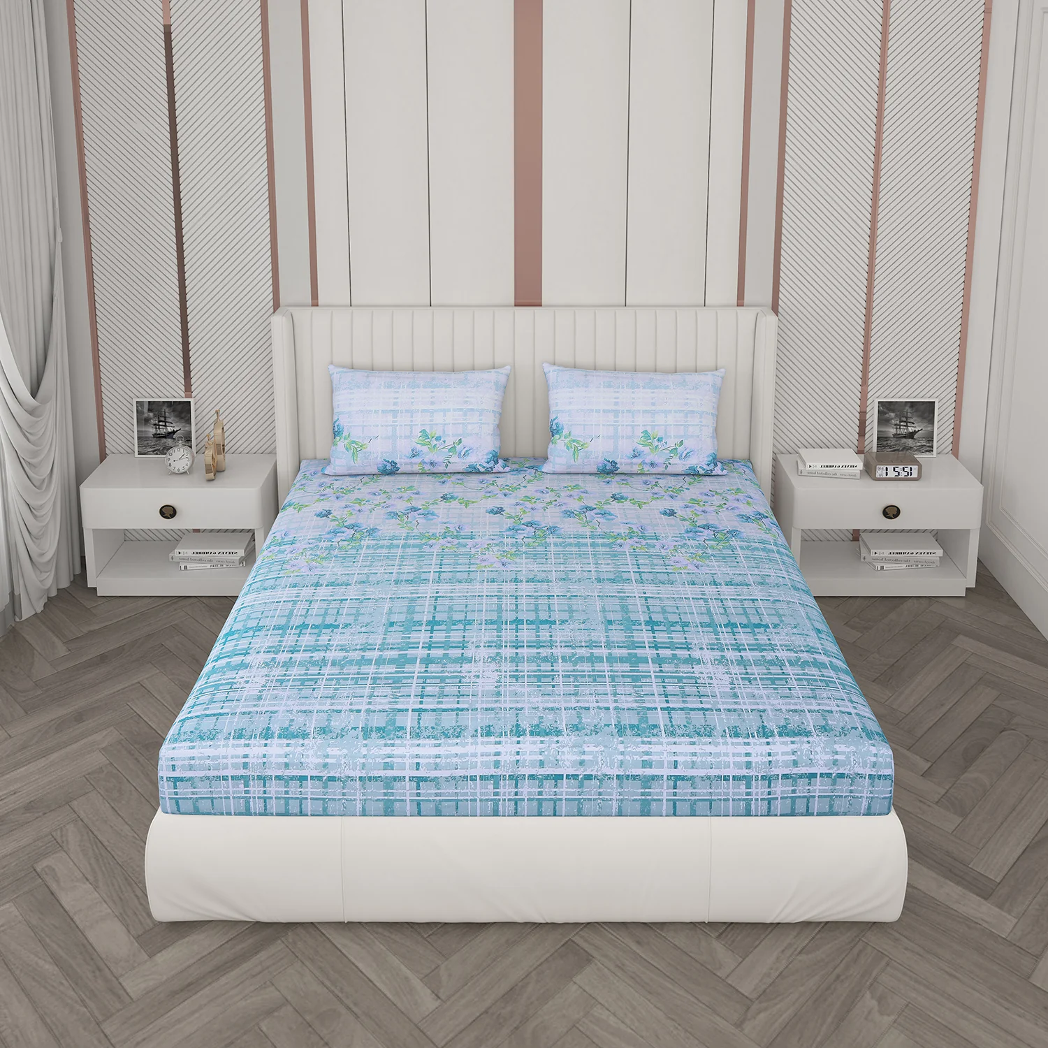 104 TC Cotton Double Bedsheet with 2 Pillow Covers - Updated - Updated - Updated - Image 3