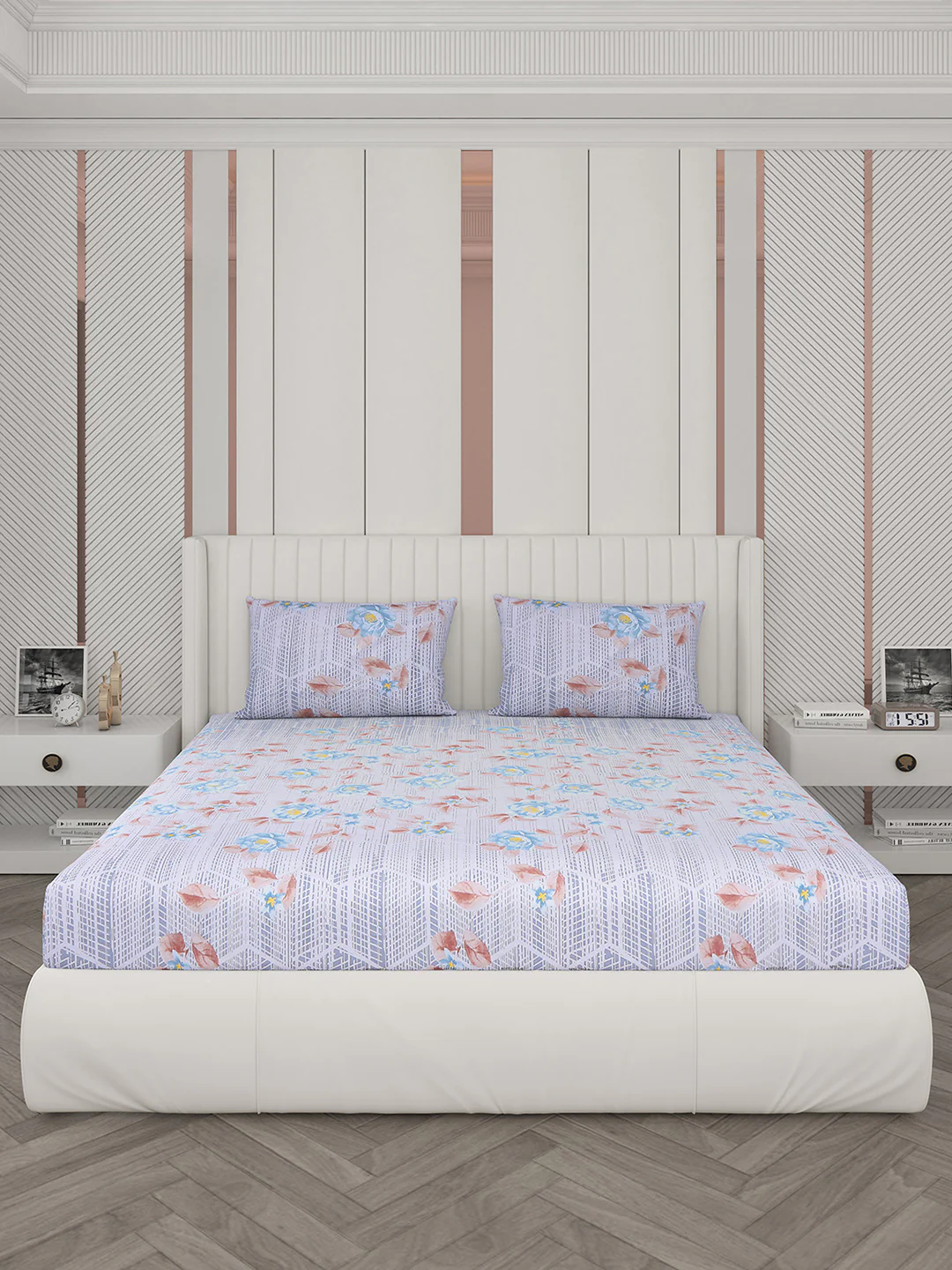 104 TC Cotton Double Bedsheet with 2 Pillow Covers - Updated - Updated - Image 4