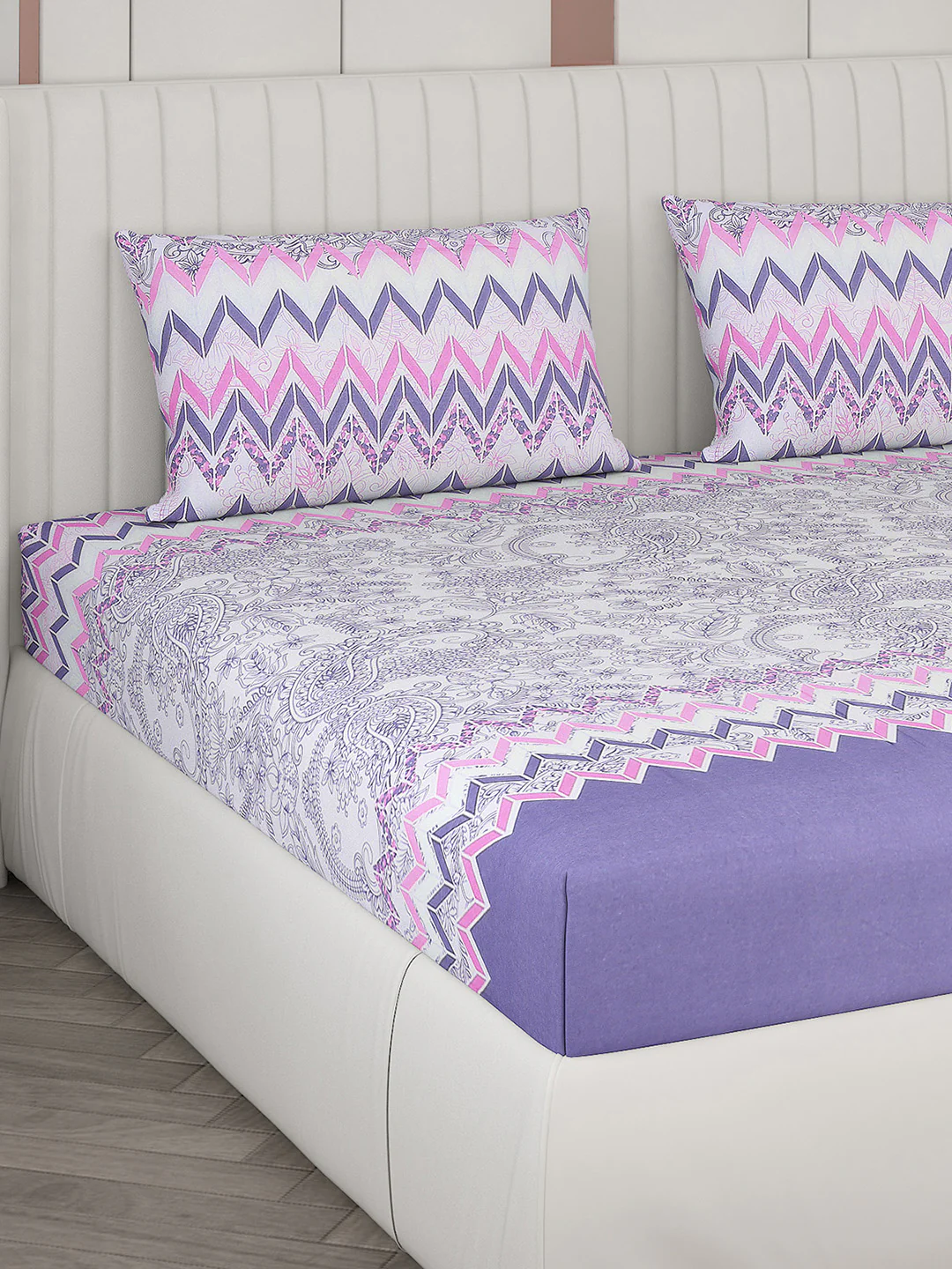 104 TC Cotton Double Bedsheet with 2 Pillow Covers - Updated - Updated - Updated - Image 4