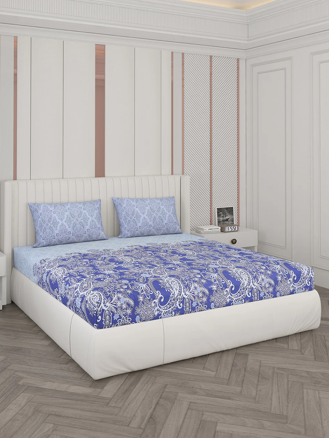 104 TC Cotton Double Bedsheet with 2 Pillow Covers - Updated - Image 2