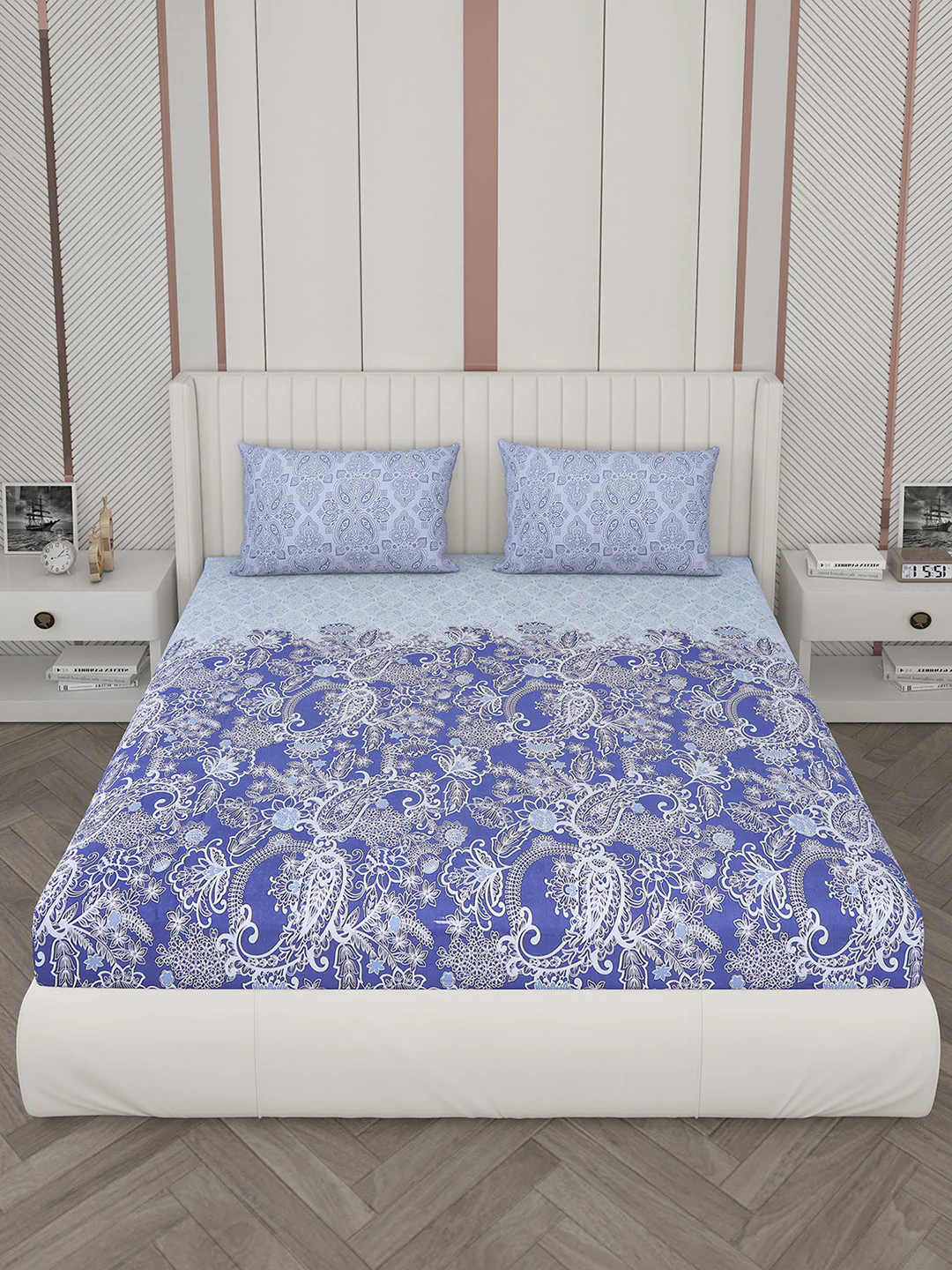 104 TC Cotton Double Bedsheet with 2 Pillow Covers - Updated - Image 3