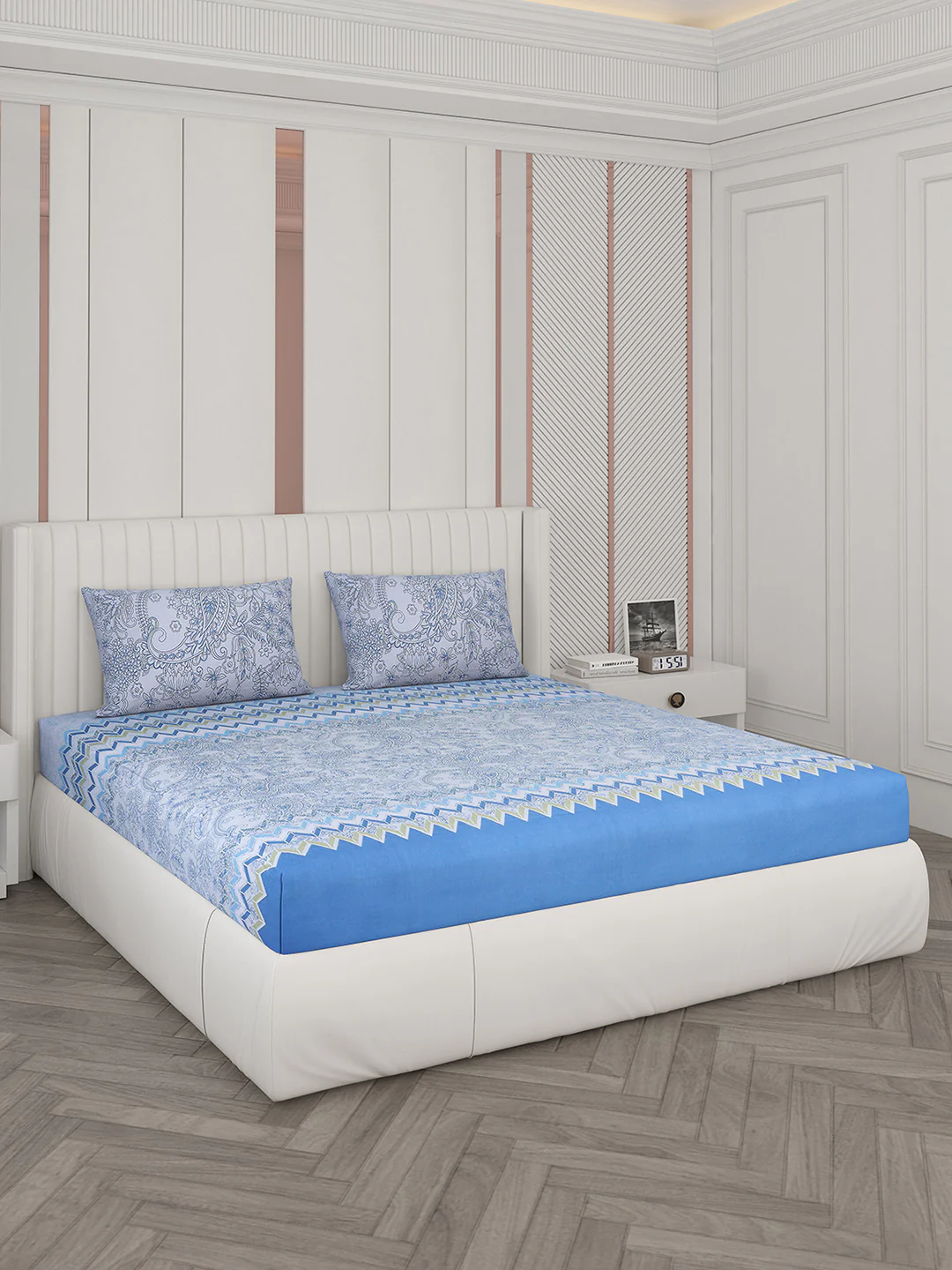 104 TC Cotton Double Bedsheet with 2 Pillow Covers - Updated - Updated - Updated - Image 2