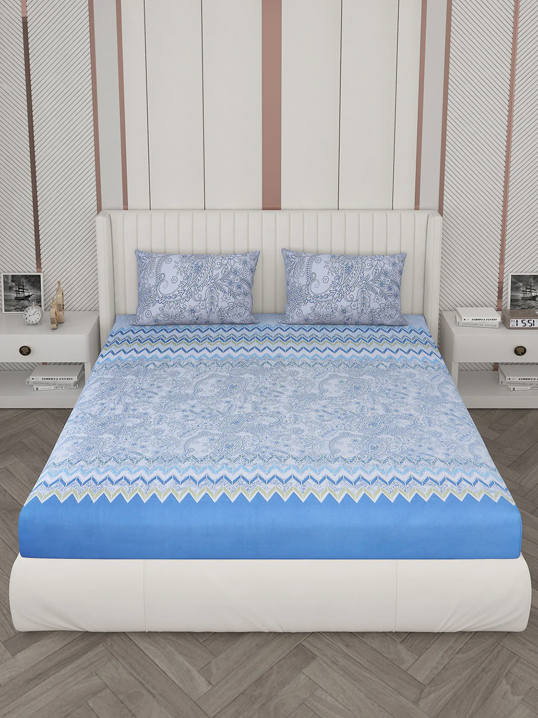 104 TC Cotton Double Bedsheet with 2 Pillow Covers - Updated - Updated - Updated - Image 3