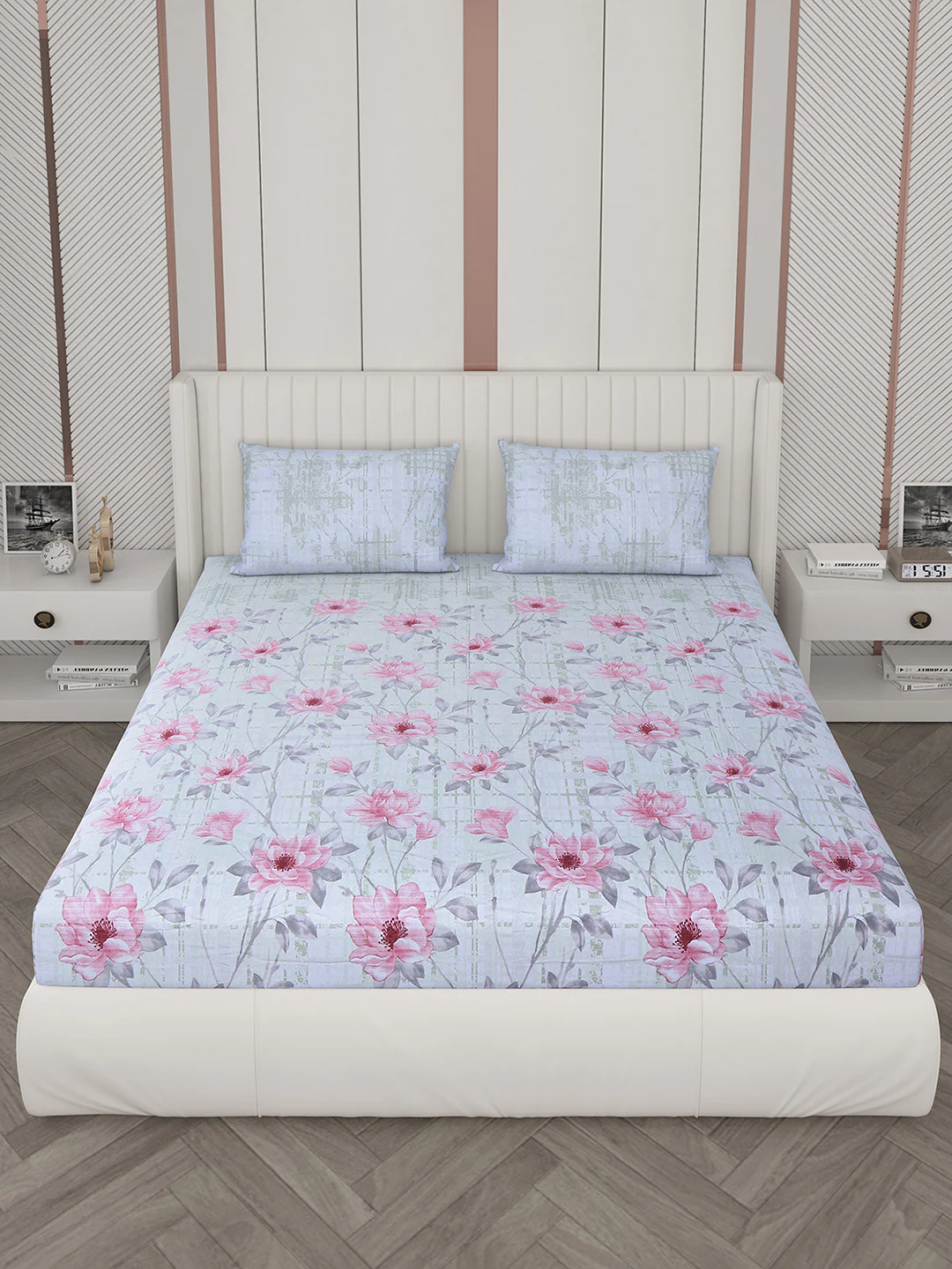 104 TC Cotton Double Bedsheet with 2 Pillow Covers - Updated - Updated - Updated - Image 3