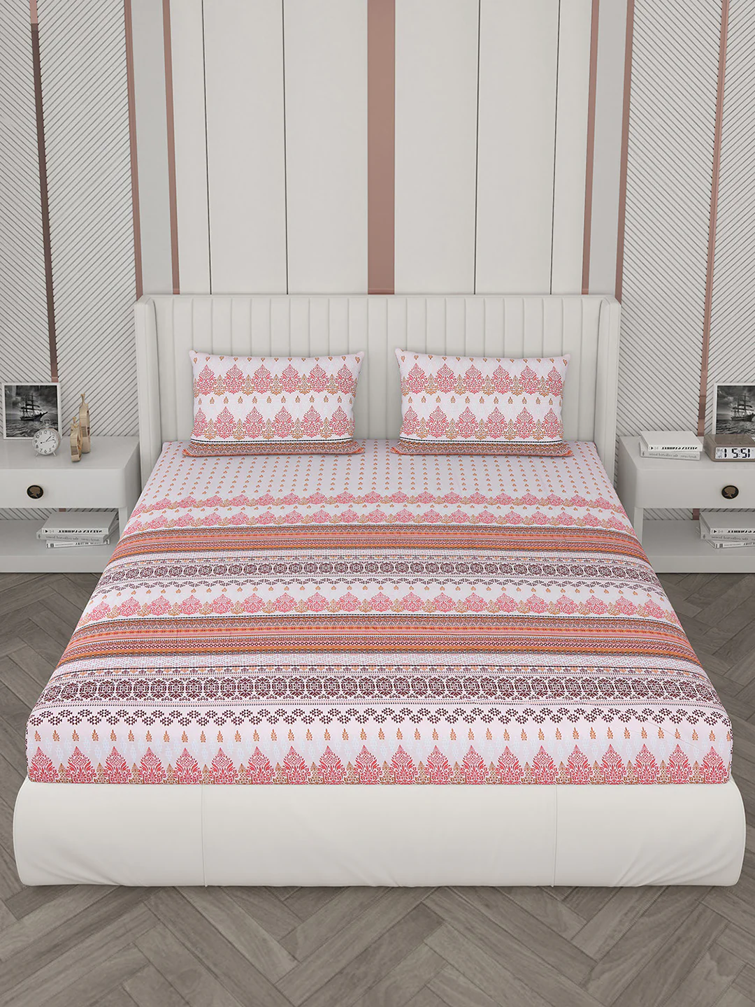 104 TC Cotton Double Bedsheet with 2 Pillow Covers - Updated - Updated - Updated - Image 3