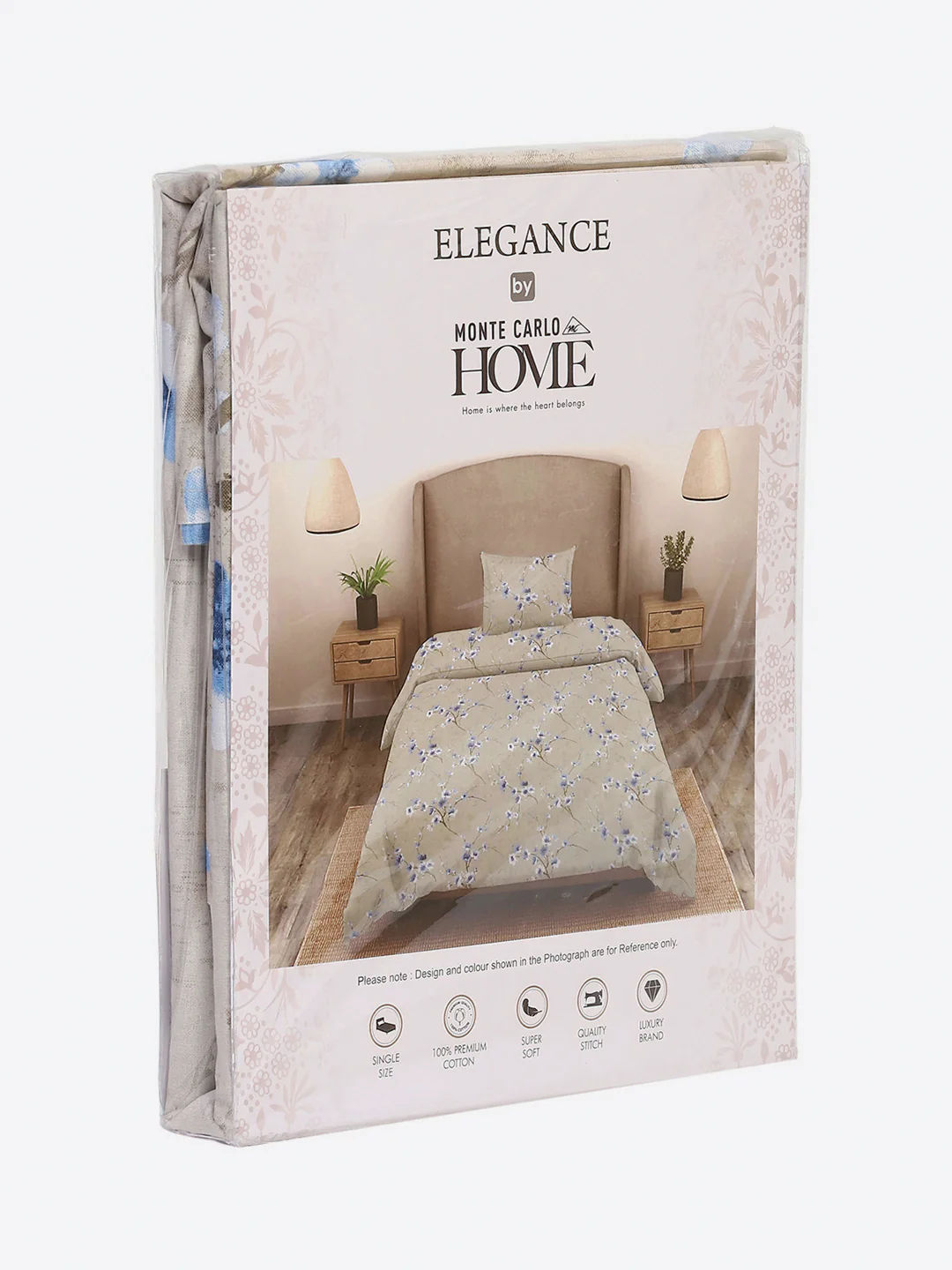 104 TC Cotton Single Bedsheet with 1 Pillow Cover (Elegance) - Image 9