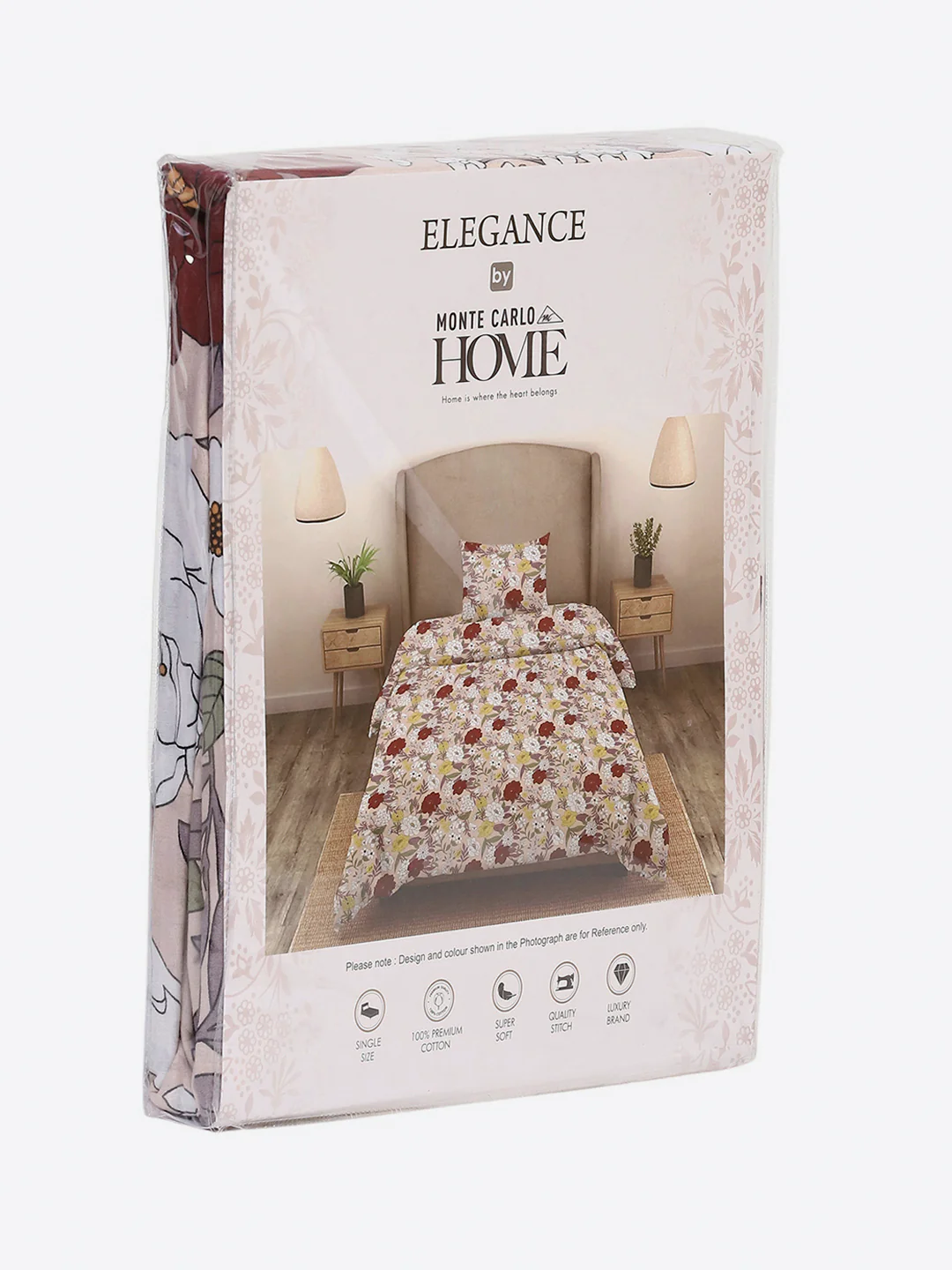 104 TC Cotton Single Bedsheet with 1 Pillow Cover (Elegance) - Image 9