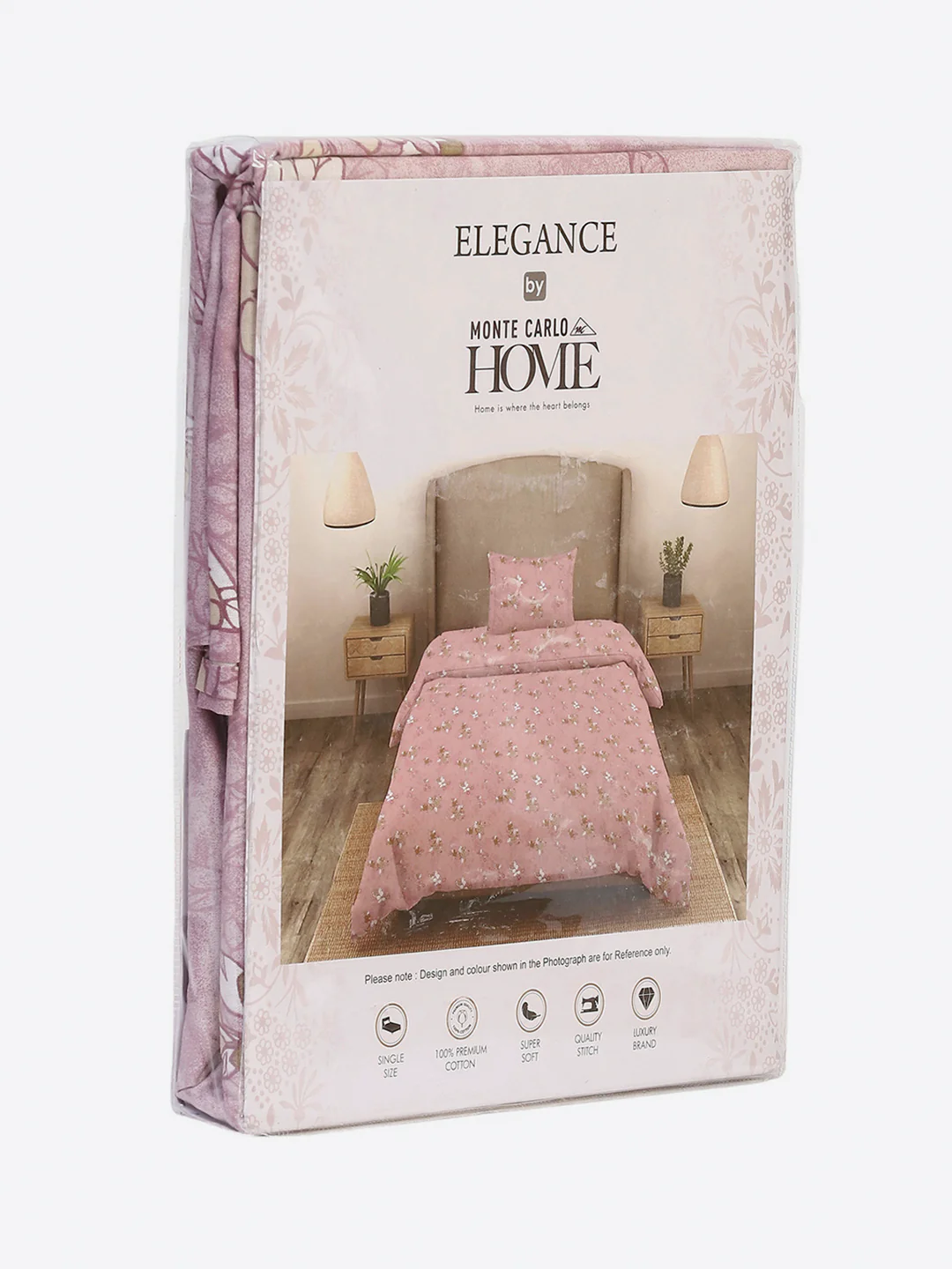 104 TC Cotton Single Bedsheet with 1 Pillow Cover (Elegance) - Image 9
