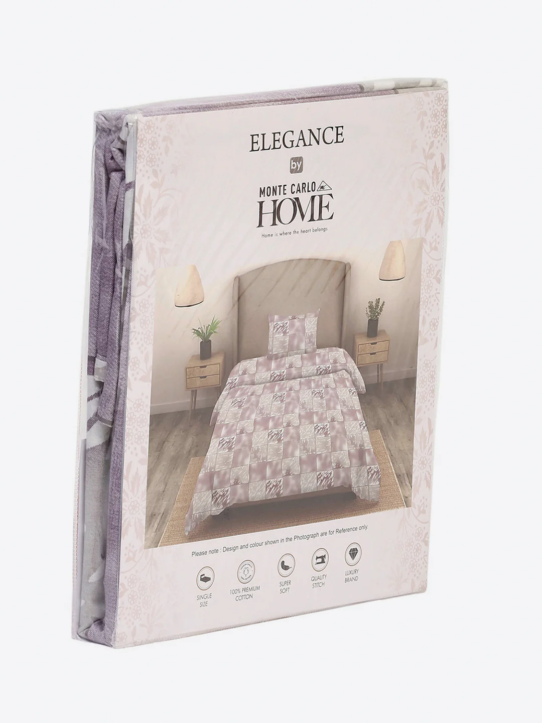 104 TC Cotton Single Bedsheet with 1 Pillow Cover (Elegance) - Image 9