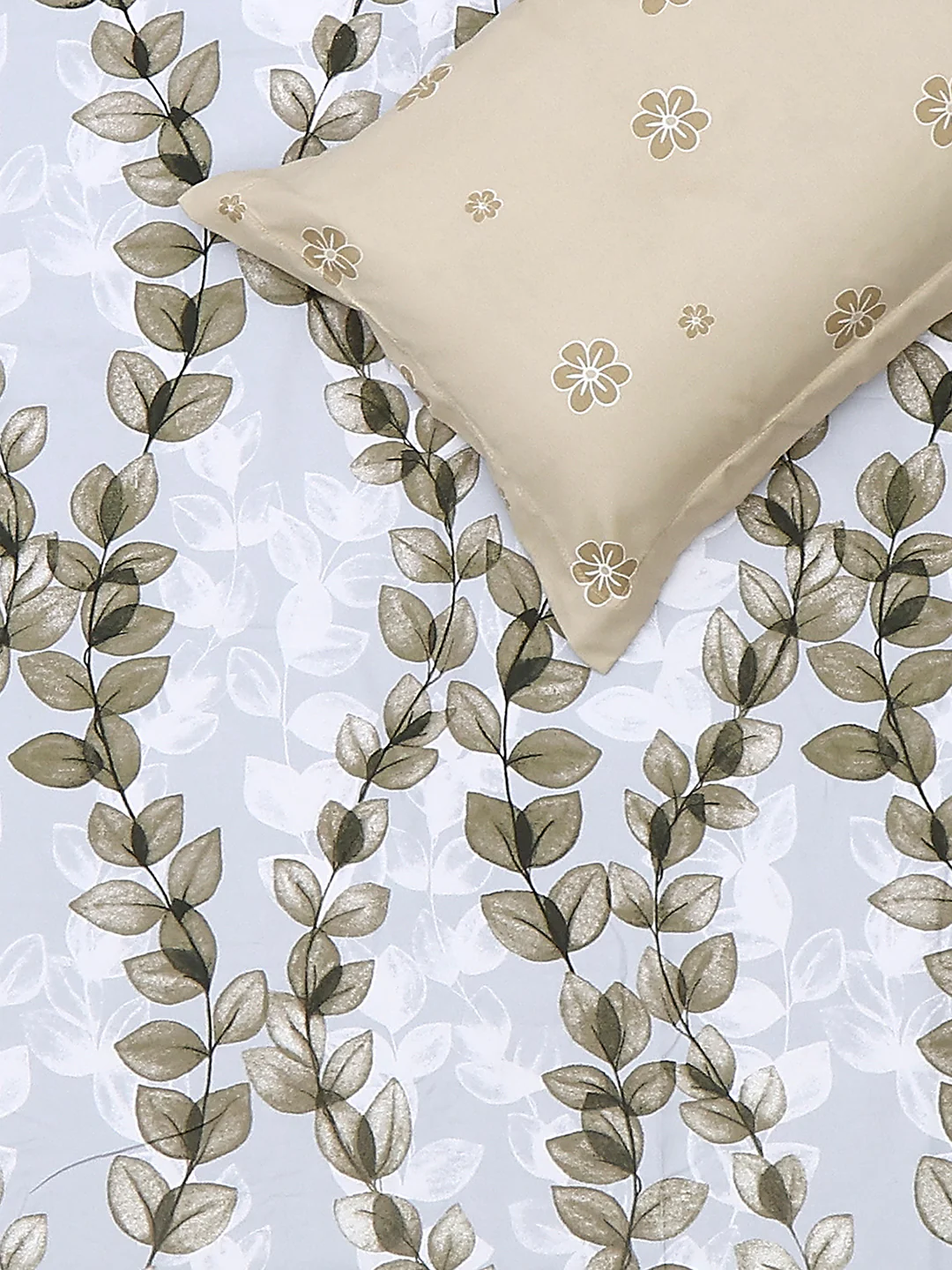 110 GSM Polyester Double Bed 1 Bedsheet with 2 Pillow Cover (Aromatica) - Image 5