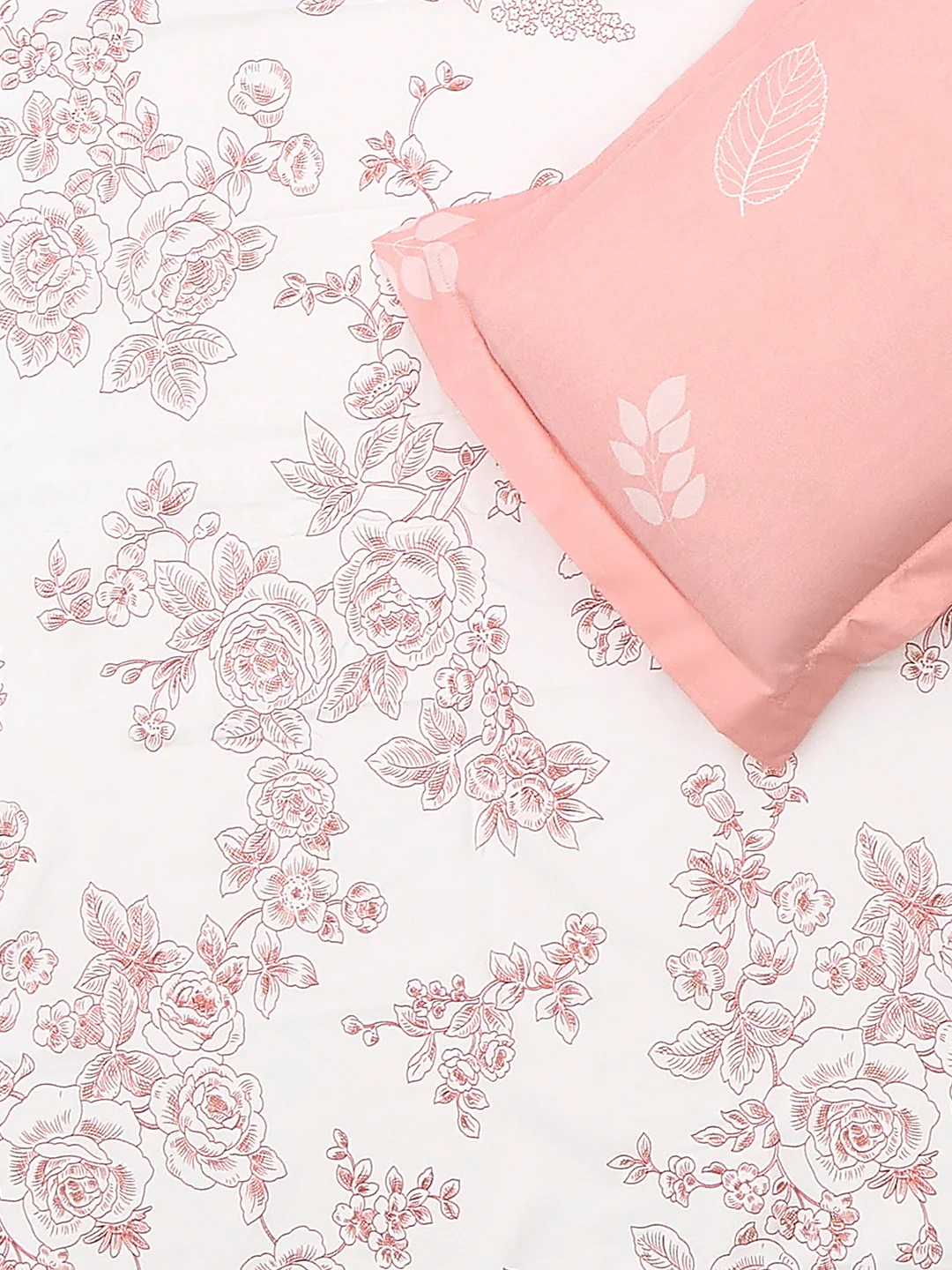 110 GSM Polyester Double Bed 1 Bedsheet with 2 Pillow Cover (Aromatica) - Image 5