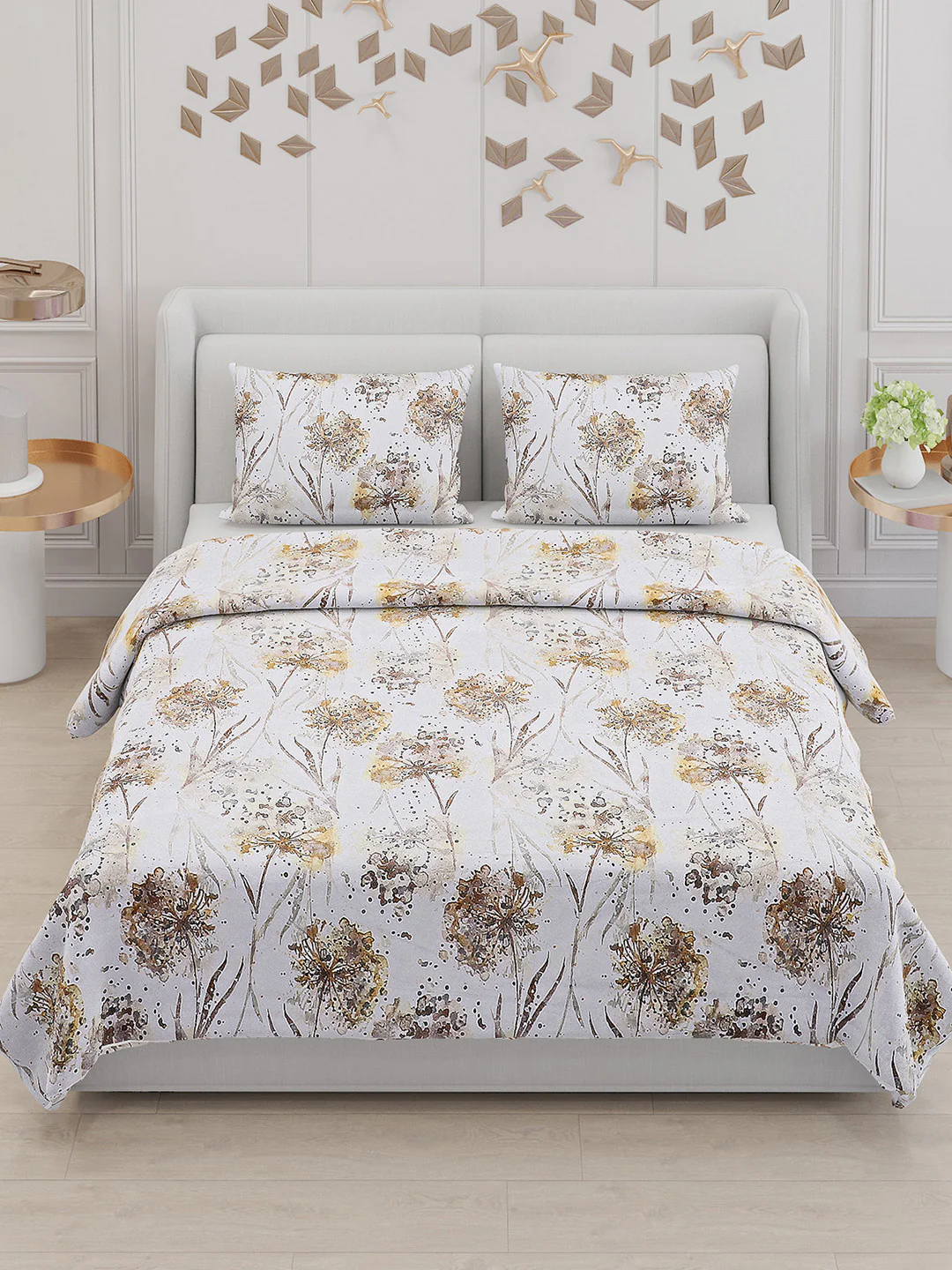 110 GSM Polyester Double Bed Bedsheet with 2 Pillow Covers - Updated - Updated - Updated - Image 2