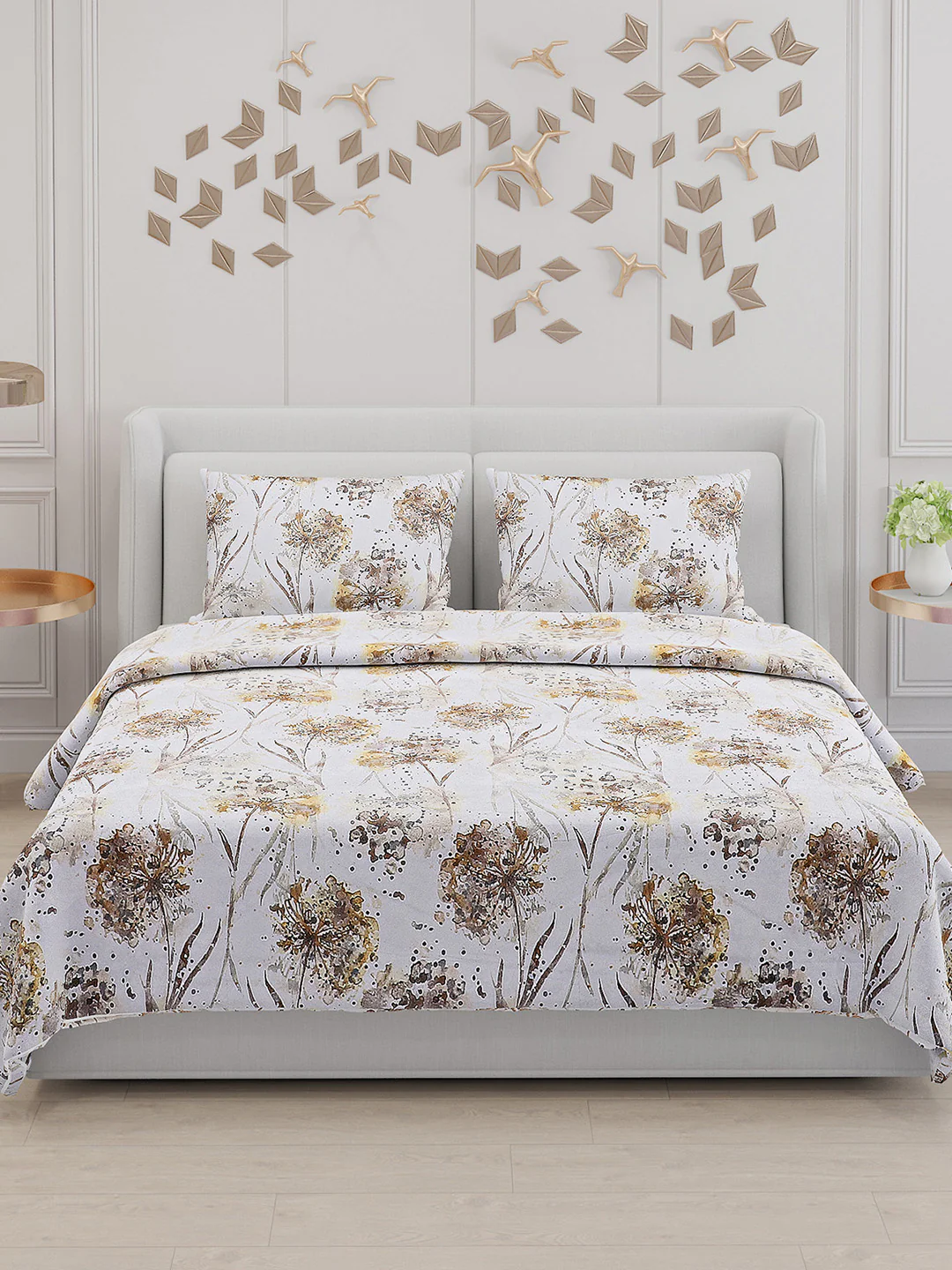 110 GSM Polyester Double Bed Bedsheet with 2 Pillow Covers - Updated - Updated - Updated - Image 3