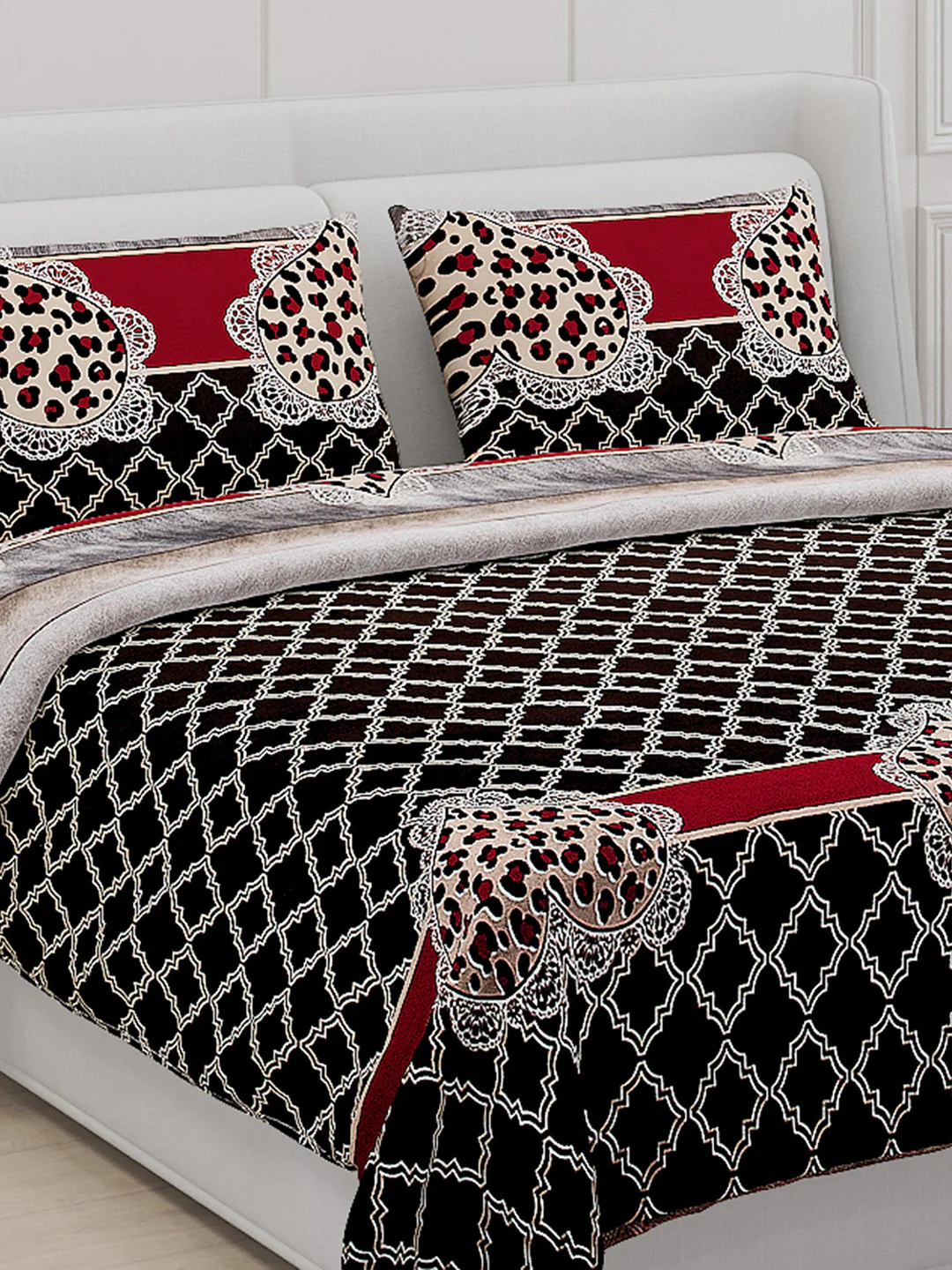 110 GSM Polyester Double Bed Bedsheet with 2 Pillow Covers - Updated - Updated - Updated - Image 5