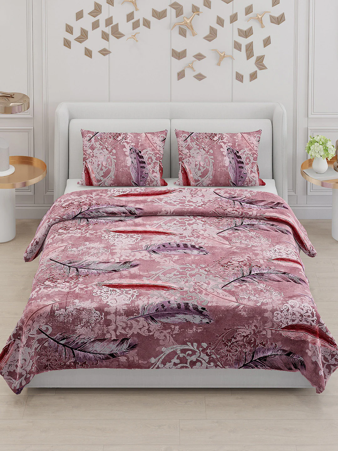 110 GSM Polyester Double Bed Bedsheet with 2 Pillow Covers - Updated - Updated - Updated - Image 2