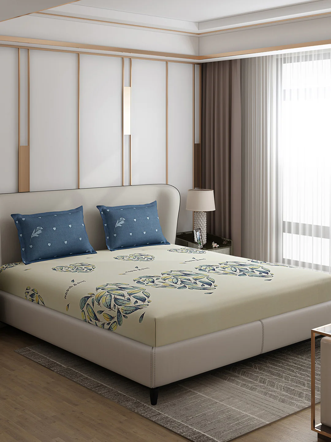 110 GSM Polyester Double Bed 1 Bedsheet with 2 Pillow Covers (Aromatic) - Updated - Updated - Updated - Image 4