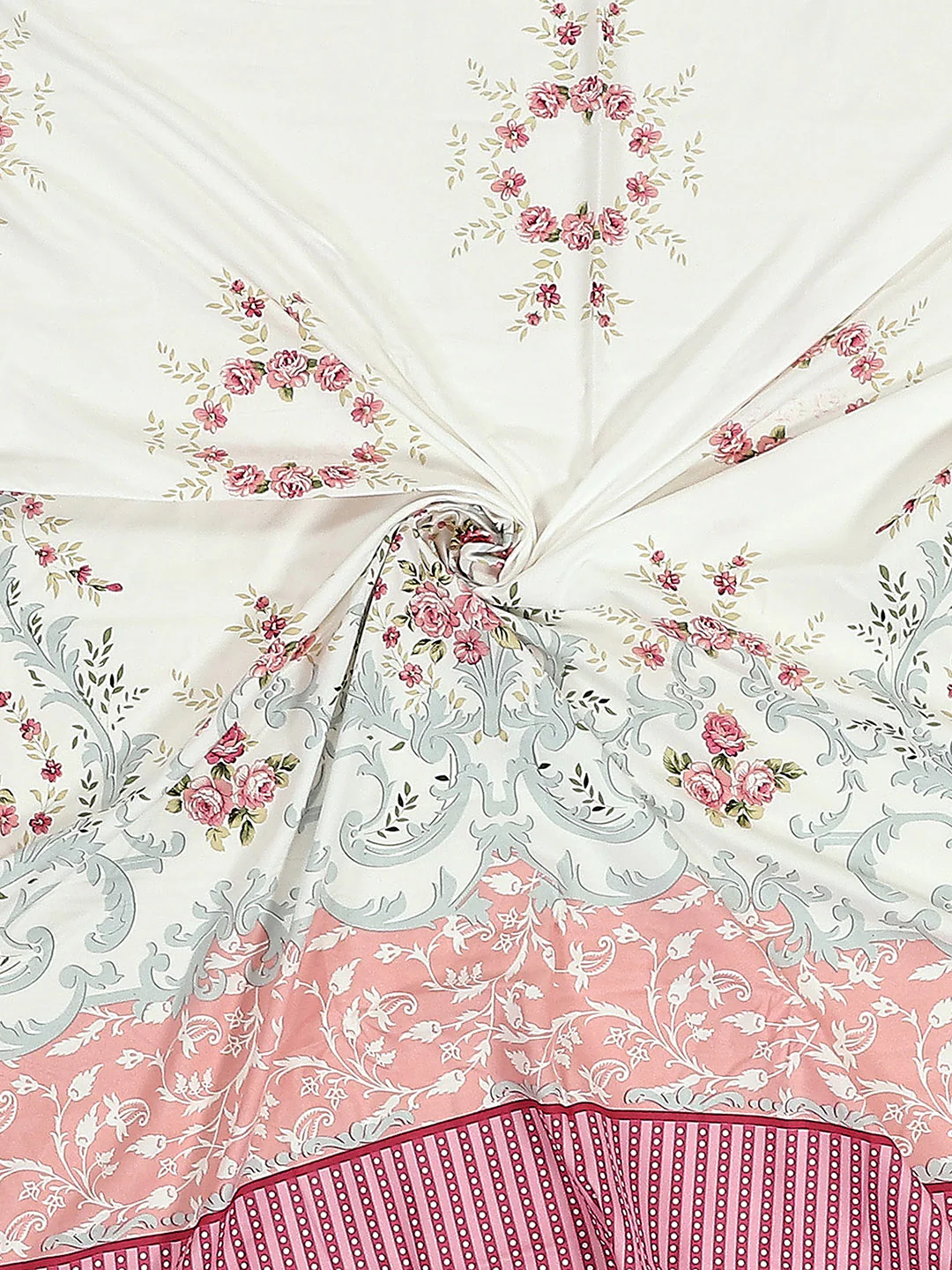 110 GSM Polyester Double Bed 1 Bedsheet with 2 Pillow Covers (Aromatic) - Updated - Updated - Image 8