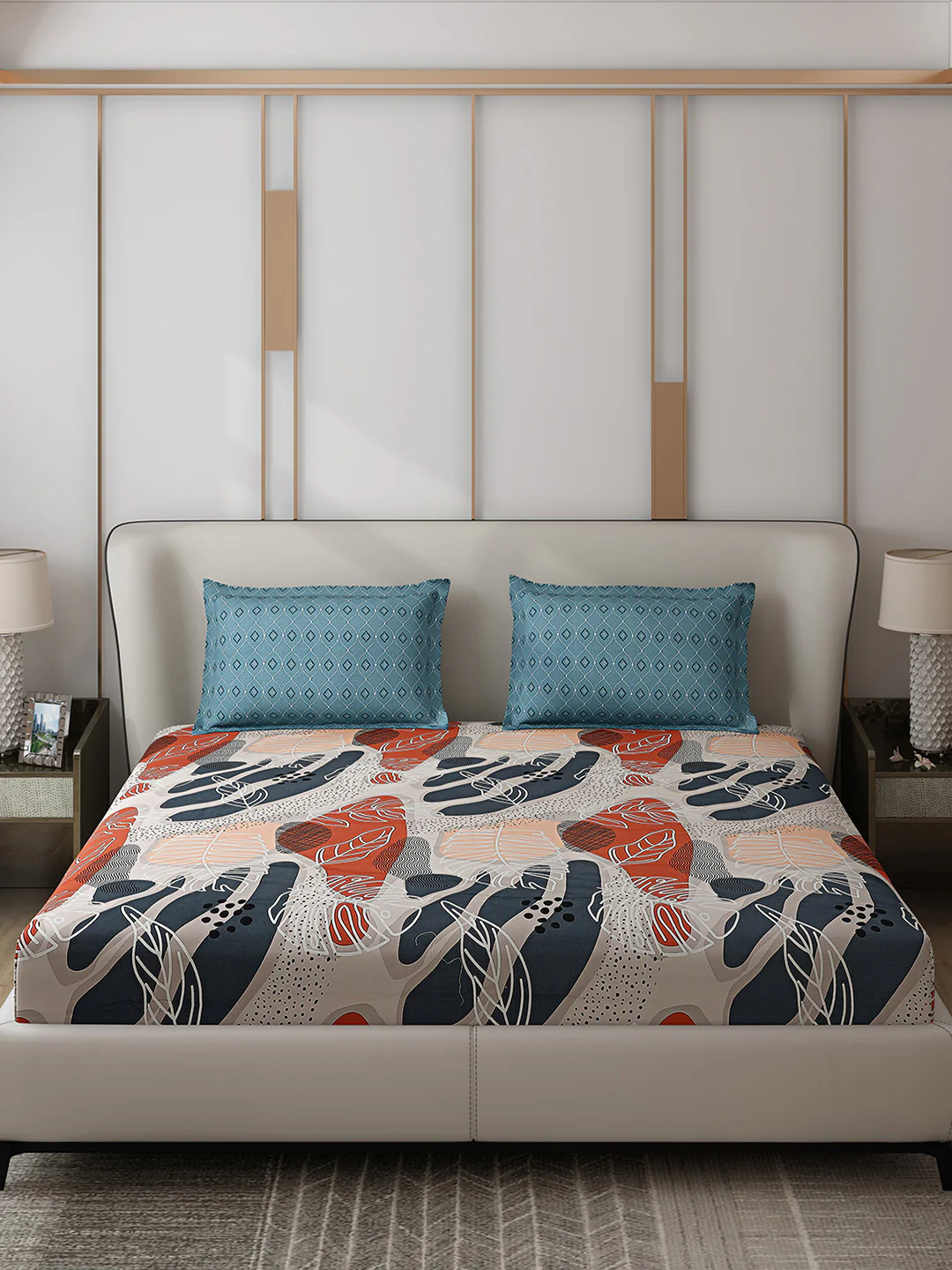 110 GSM Polyester Double Bed 1 Bedsheet with 2 Pillow Covers (Aromatic) - Updated - Updated - Updated - Image 3