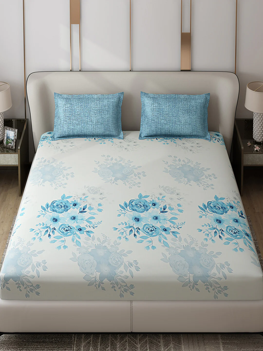 110 GSM Polyester Double Bed 1 Bedsheet with 2 Pillow Covers (Aromatic) - Updated - Updated - Updated - Image 2