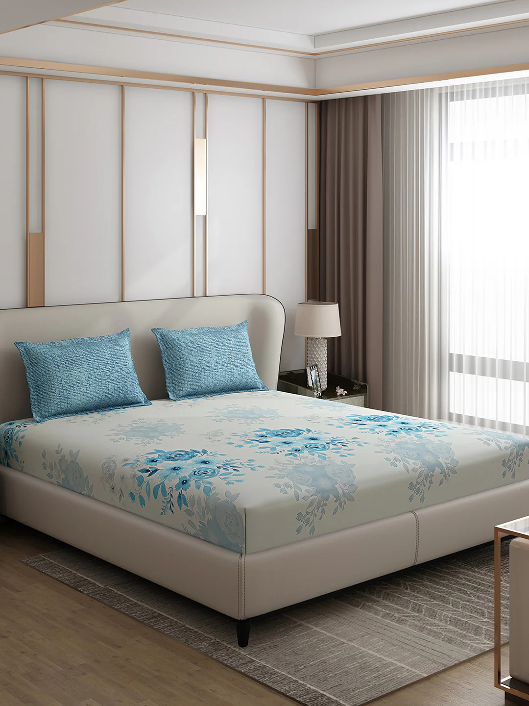 110 GSM Polyester Double Bed 1 Bedsheet with 2 Pillow Covers (Aromatic) - Updated - Updated - Updated - Image 4