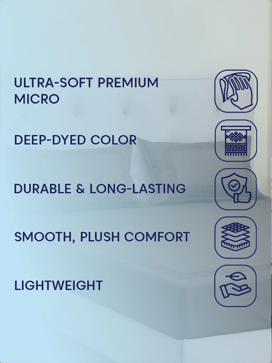 Premium 110 GSM Polyester King Size Bedsheet with 2 Pillow Covers Elite Embroidery Collection - Image 9