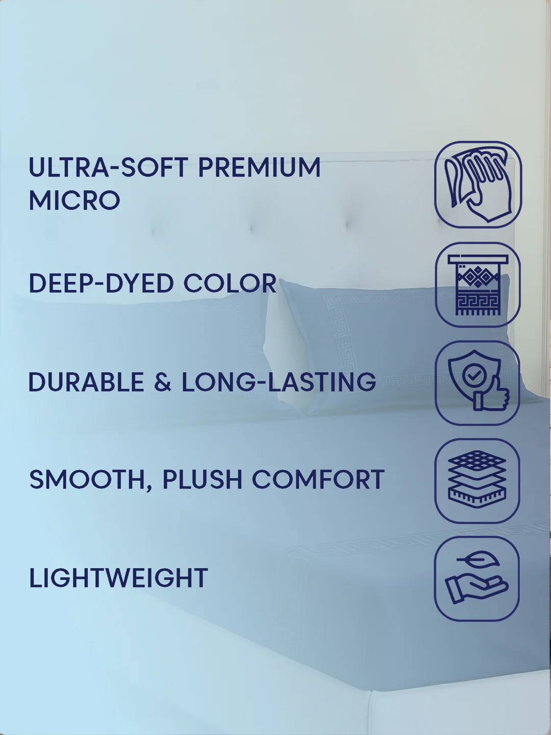 Premium 110 GSM Polyester King Size Bedsheet with 2 Pillow Covers Elite Embroidery Collection - Image 9