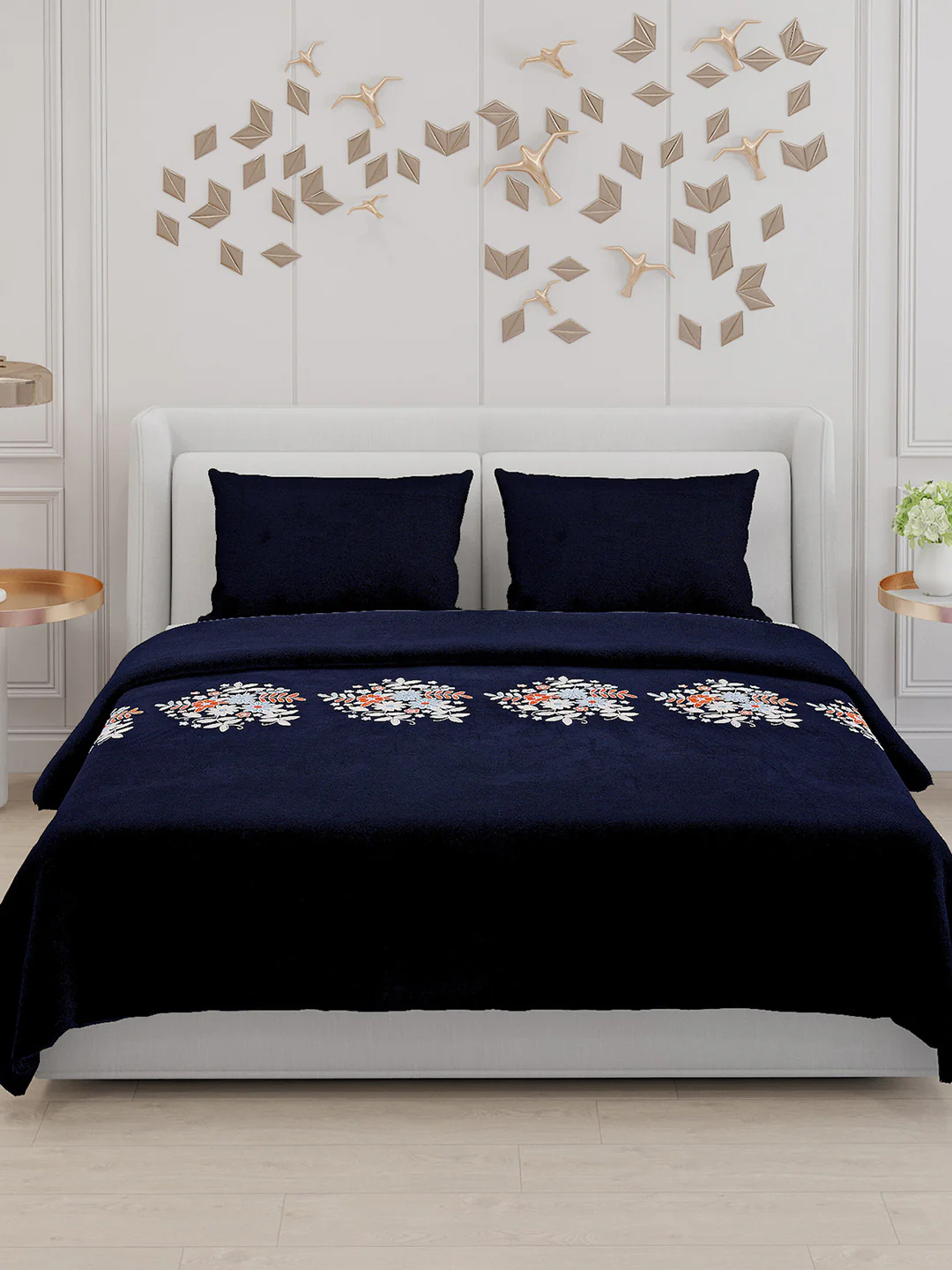 115 GSM Polyester Double Bed Bedsheet with 2 Pillow Covers - Updated - Updated - Image 3