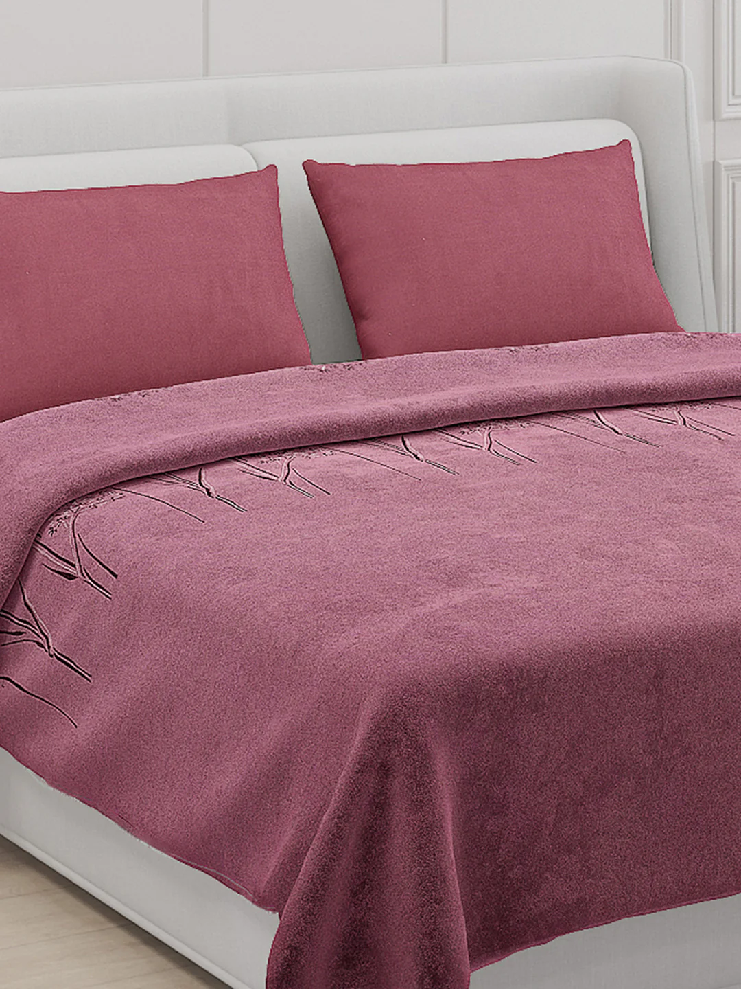 115 GSM Polyester Double Bed Bedsheet with 2 Pillow Covers - Updated - Updated - Image 5