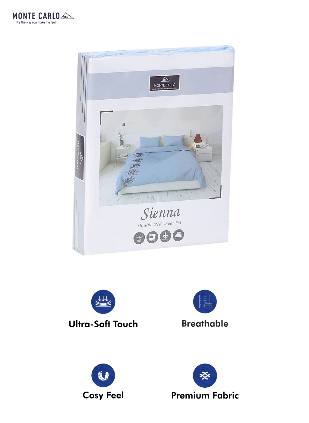 115 GSM Polyester Double Bed Bedsheet with 2 Pillow Covers - Updated - Updated - Image 10