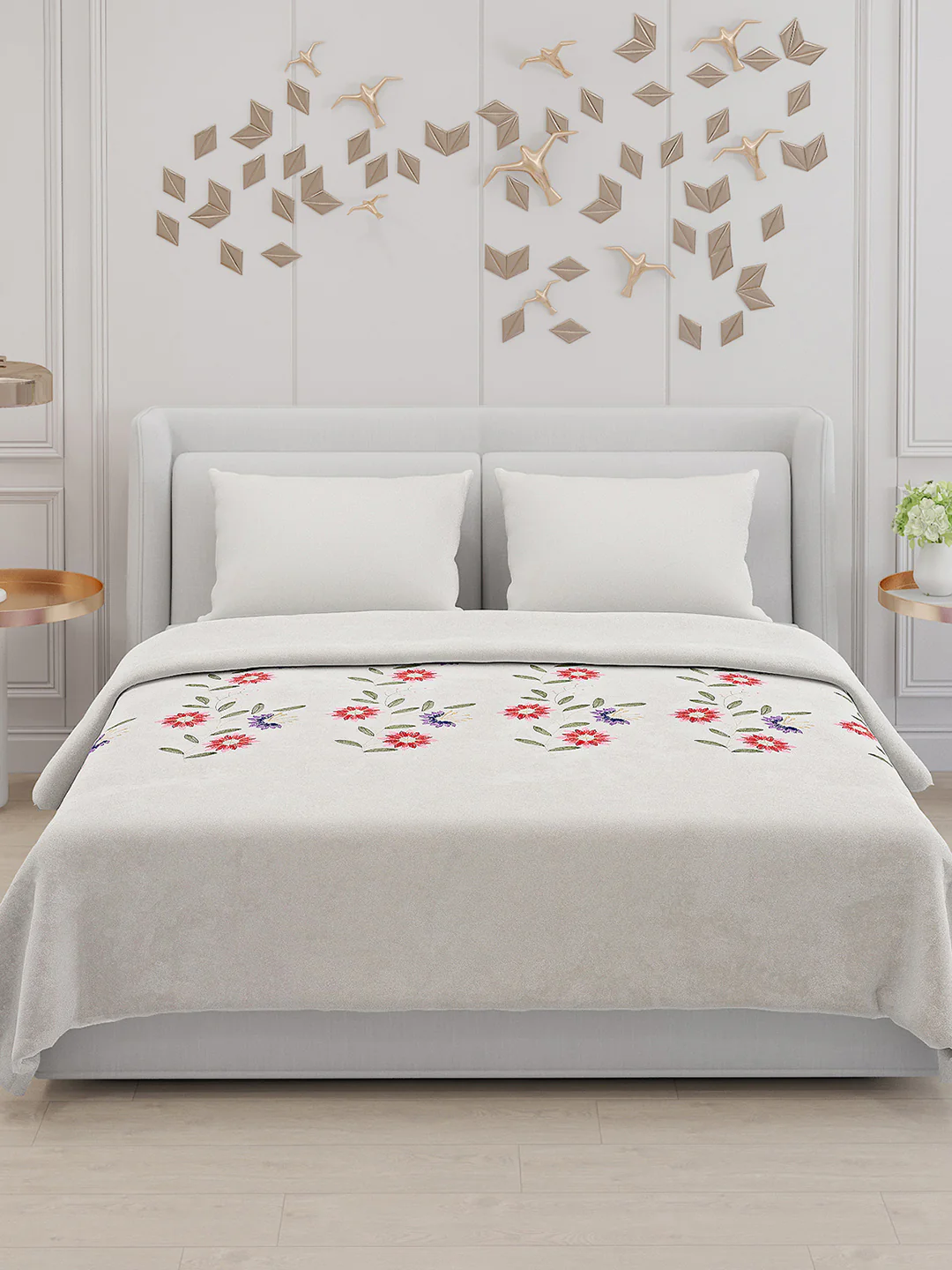 115 GSM Polyester Double Bed Bedsheet with 2 Pillow Covers - Updated - Updated - Image 3