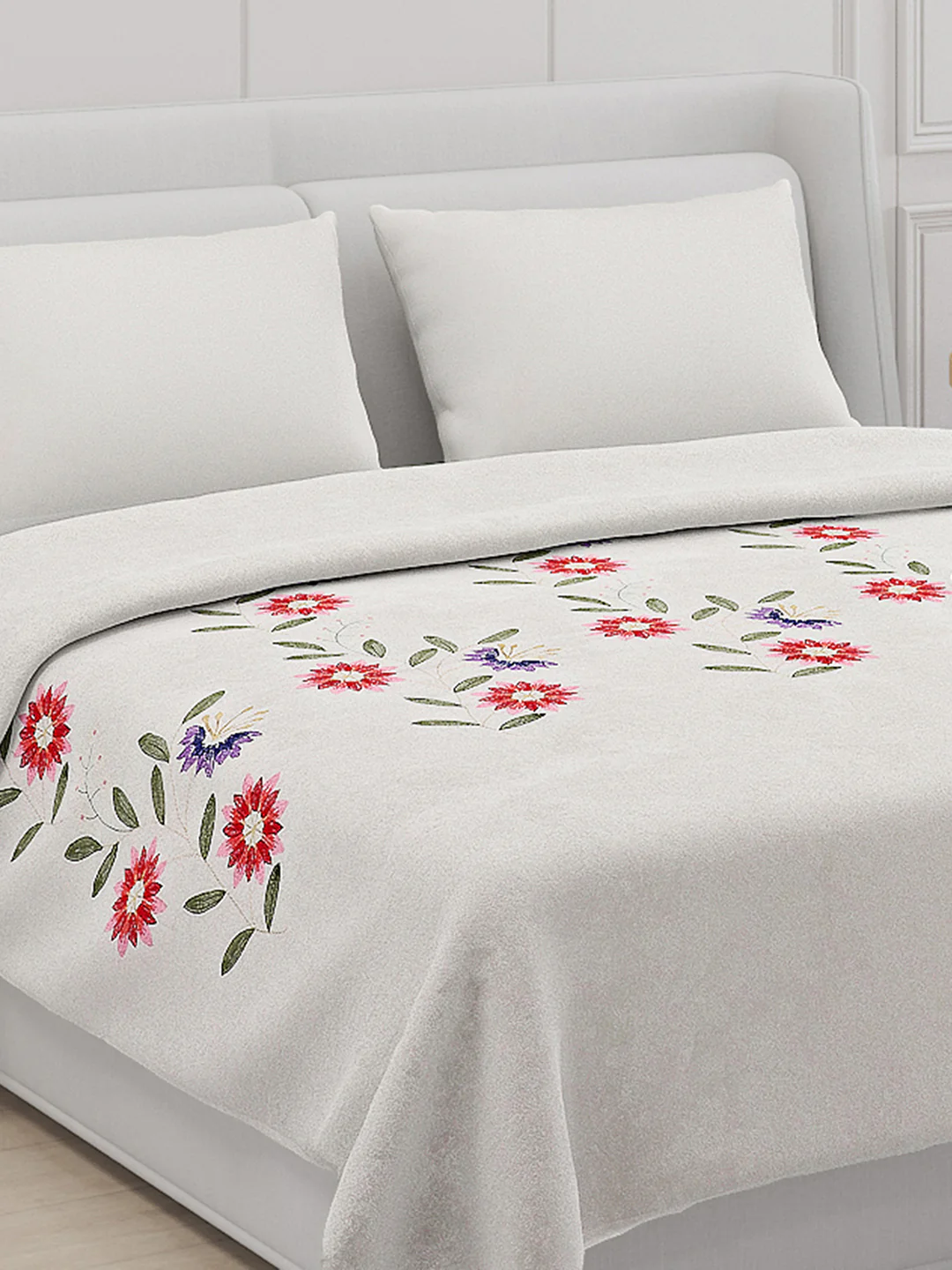 115 GSM Polyester Double Bed Bedsheet with 2 Pillow Covers - Updated - Updated - Image 5