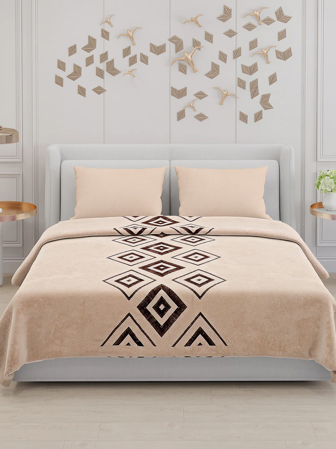 115 GSM Polyester Double Bed Bedsheet with 2 Pillow Covers - Updated - Updated - Image 3
