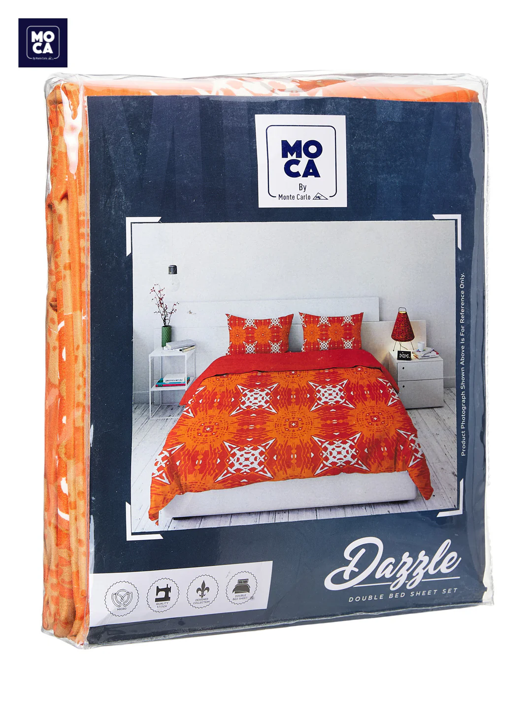 120 GSM Polyester Double Bed 1 Bedsheet with 2 Pillow Covers (Dazzle) - Image 9