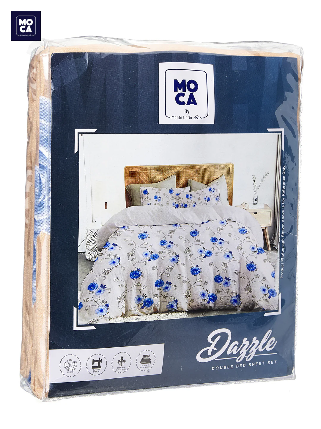 120 GSM Polyester Double Bed 1 Bedsheet with 2 Pillow Covers (Dazzle) - Image 9