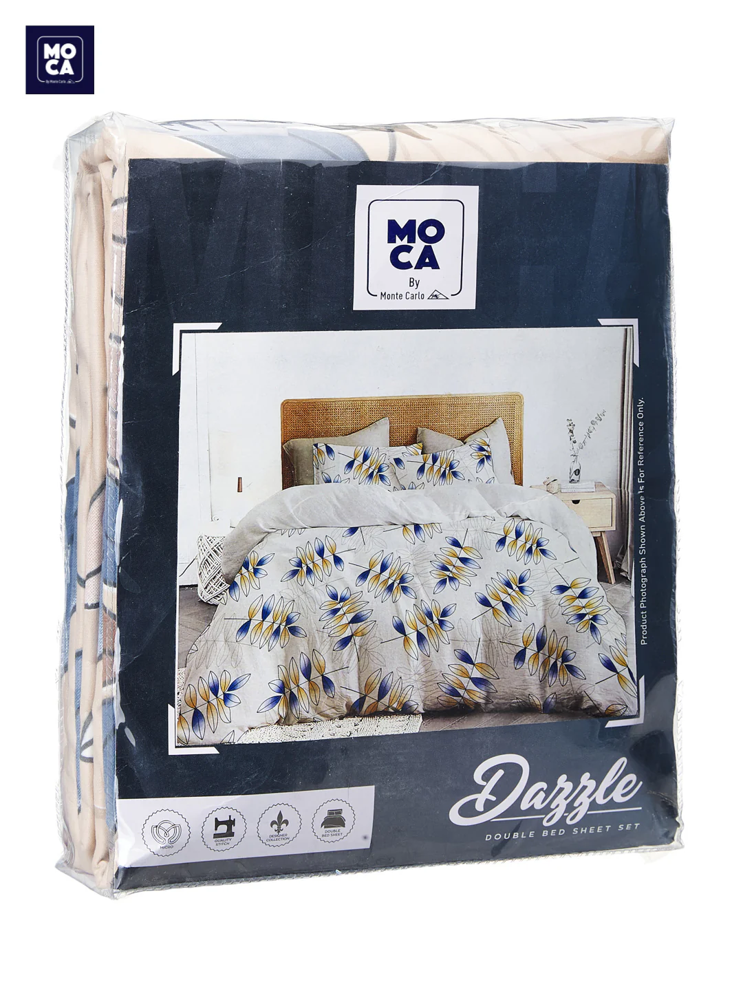 120 GSM Polyester Double Bed 1 Bedsheet with 2 Pillow Covers (Dazzle) - Image 9