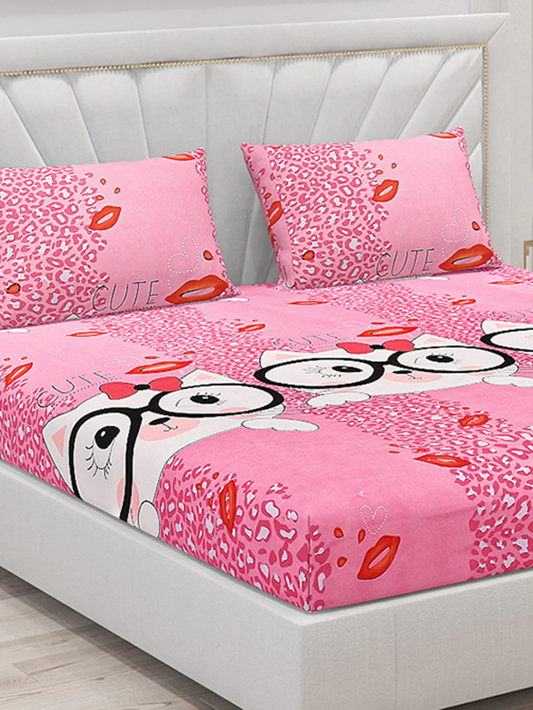 120 GSM  Polyester Double Bed Bedsheet with 2 Pillow Covers - Updated - Updated - Updated - Image 5