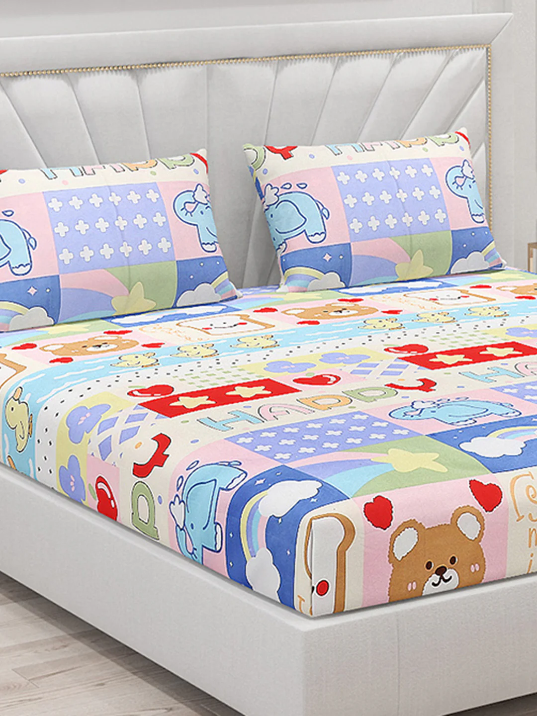 120 GSM  Polyester Double Bed Bedsheet with 2 Pillow Covers - Updated - Updated - Updated - Image 5