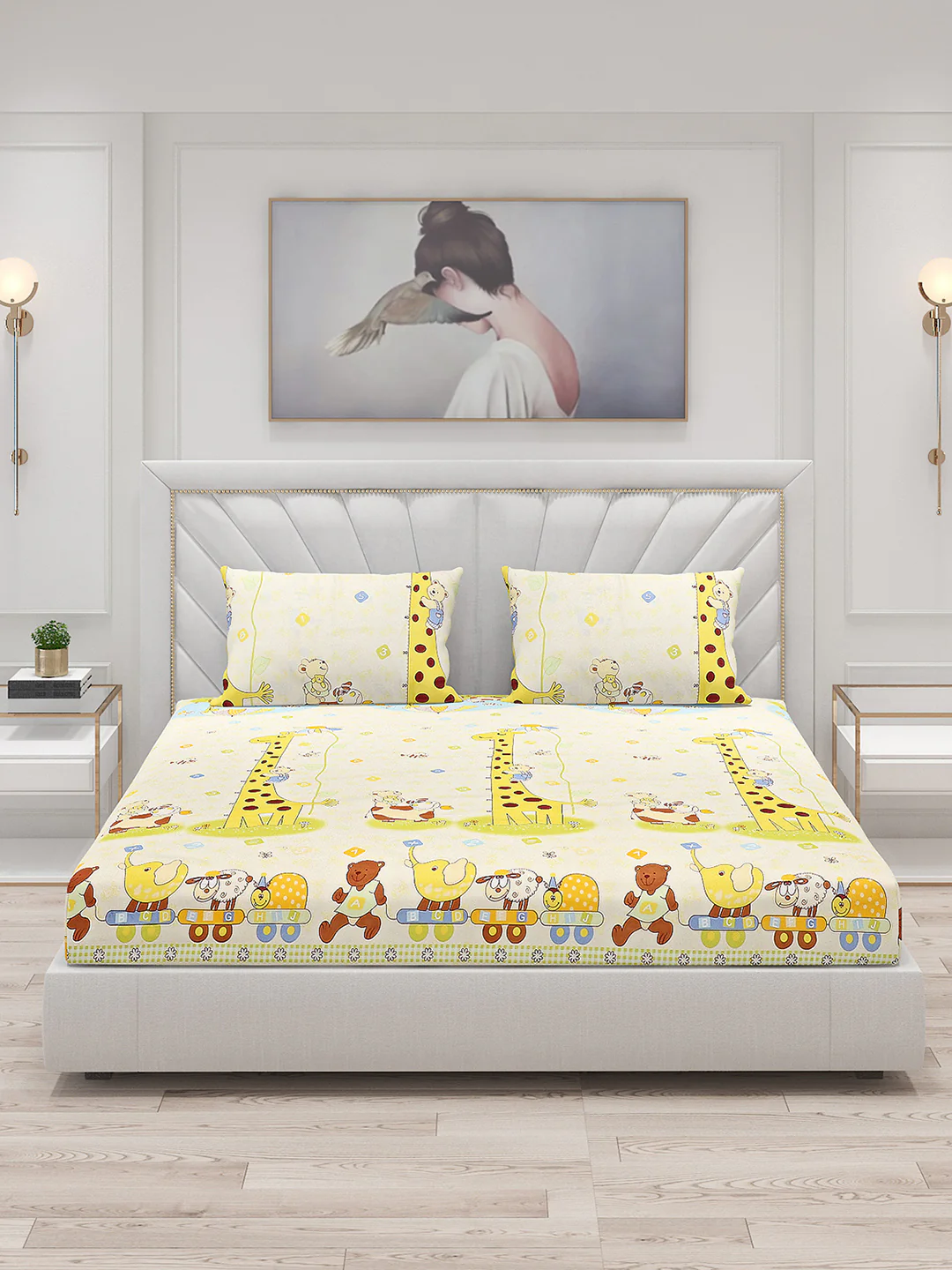 120 GSM  Polyester Double Bed Bedsheet with 2 Pillow Covers - Updated - Updated - Image 3