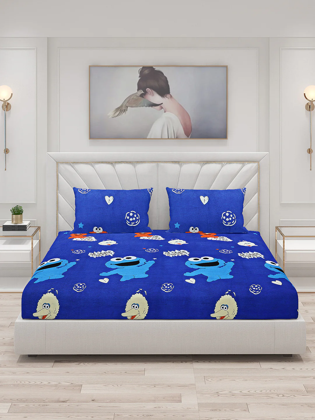 120 GSM  Polyester Double Bed Bedsheet with 2 Pillow Covers - Updated - Updated - Image 3